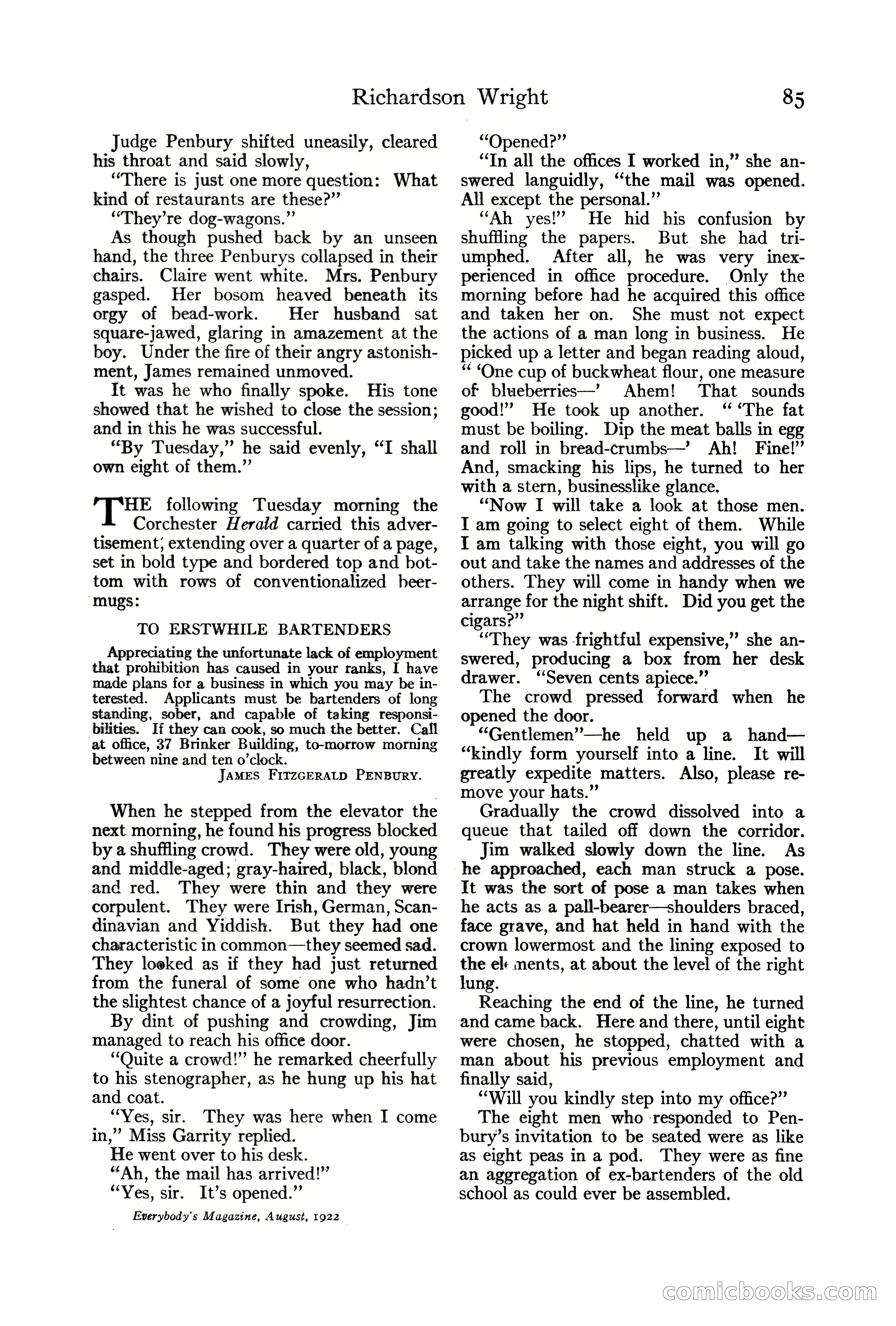 Everybody's Magazine, August 1922 — page 91 of 196