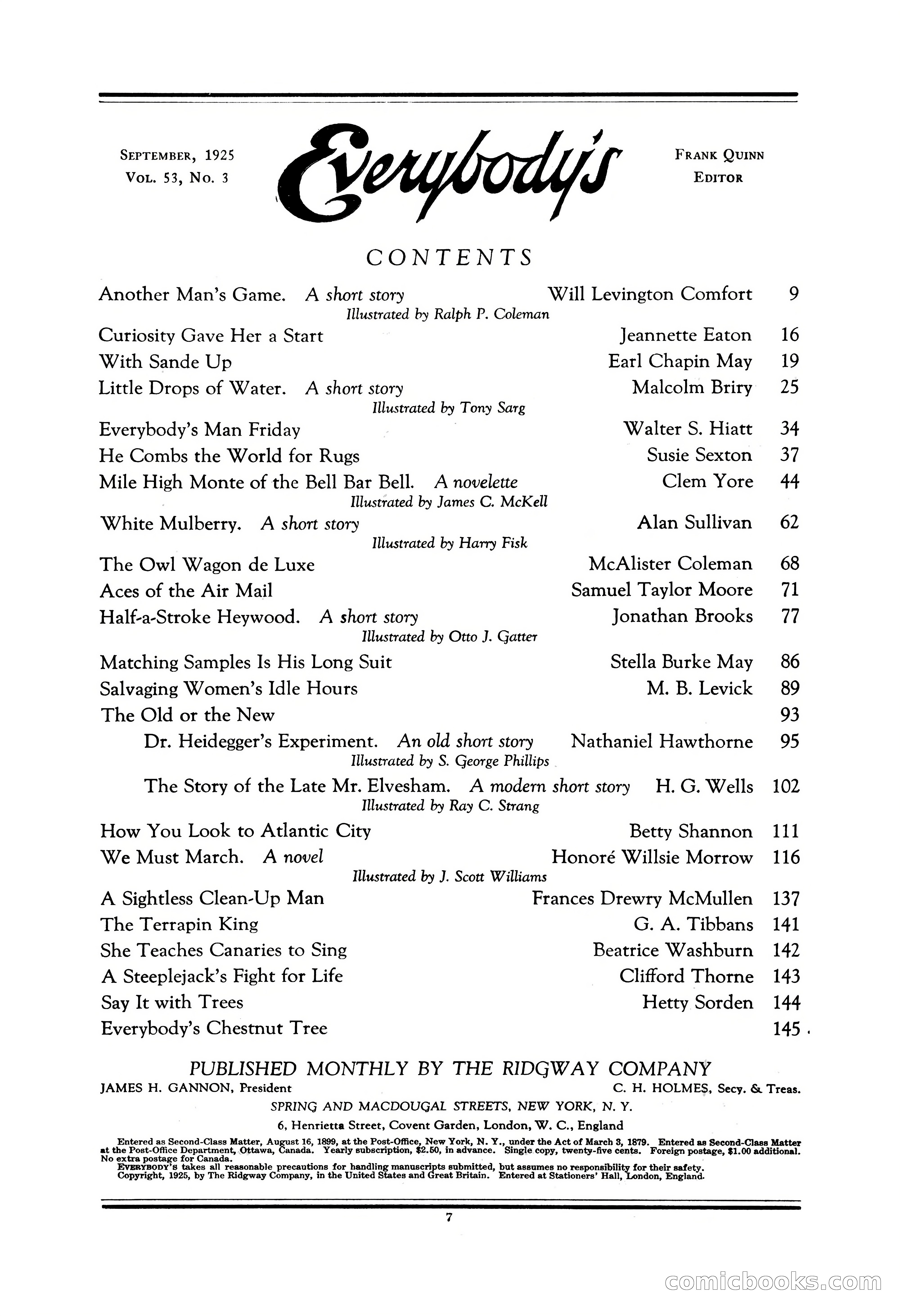 Everybody's Magazine, September 1925 — page 9 of 188