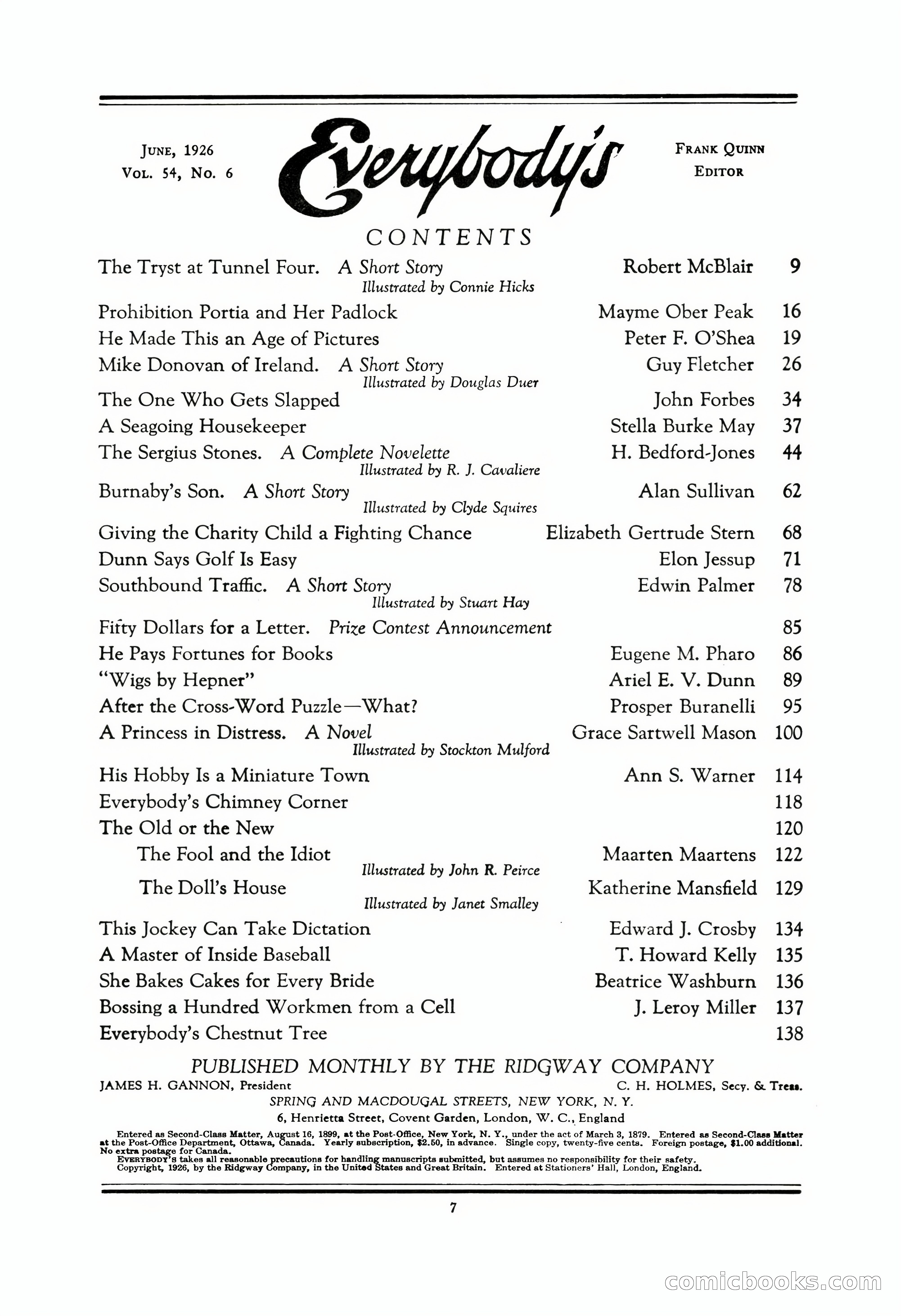 Everybody's Magazine, June 1926 — page 9 of 190