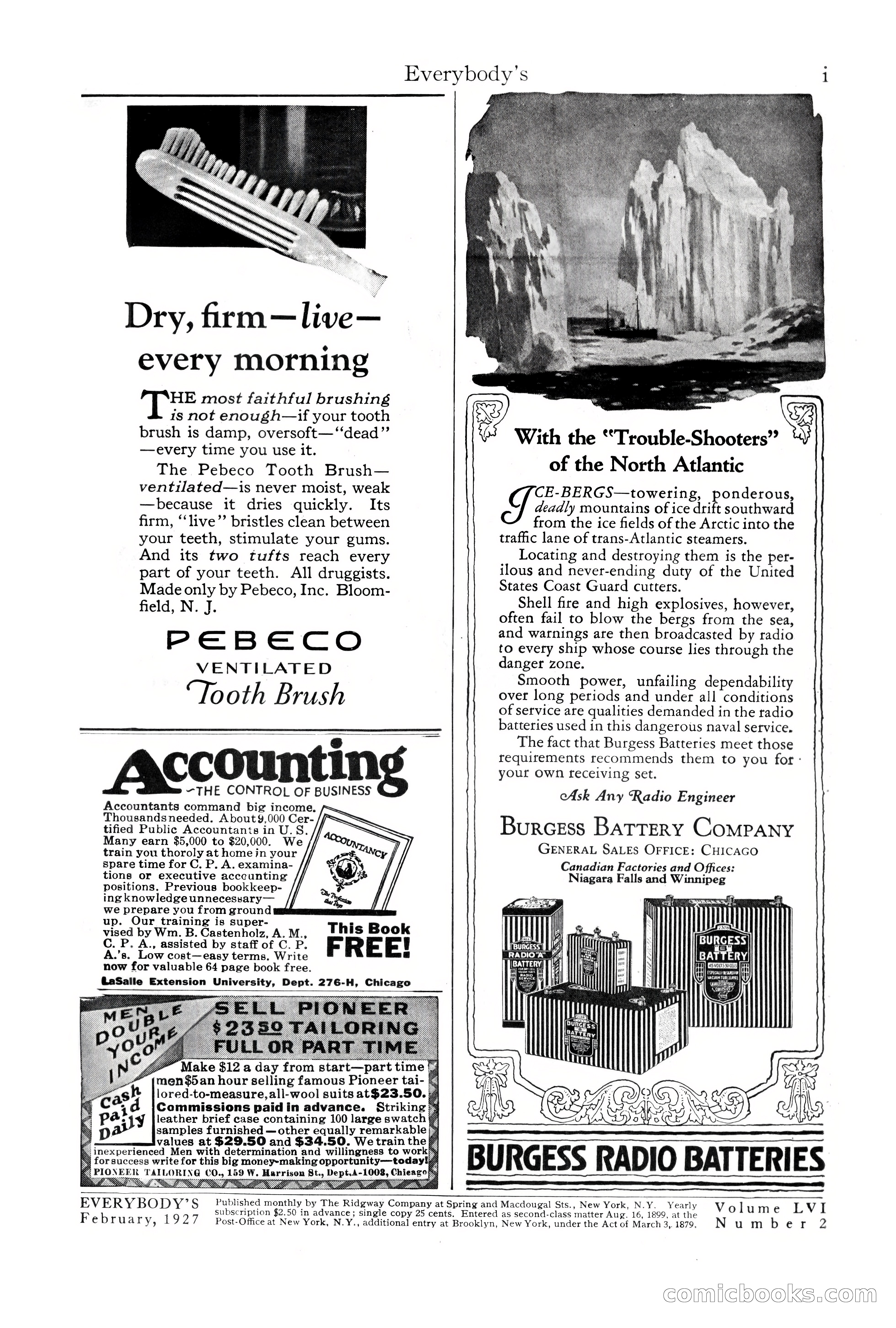 Everybody's Magazine, February 1927 — page 3 of 190
