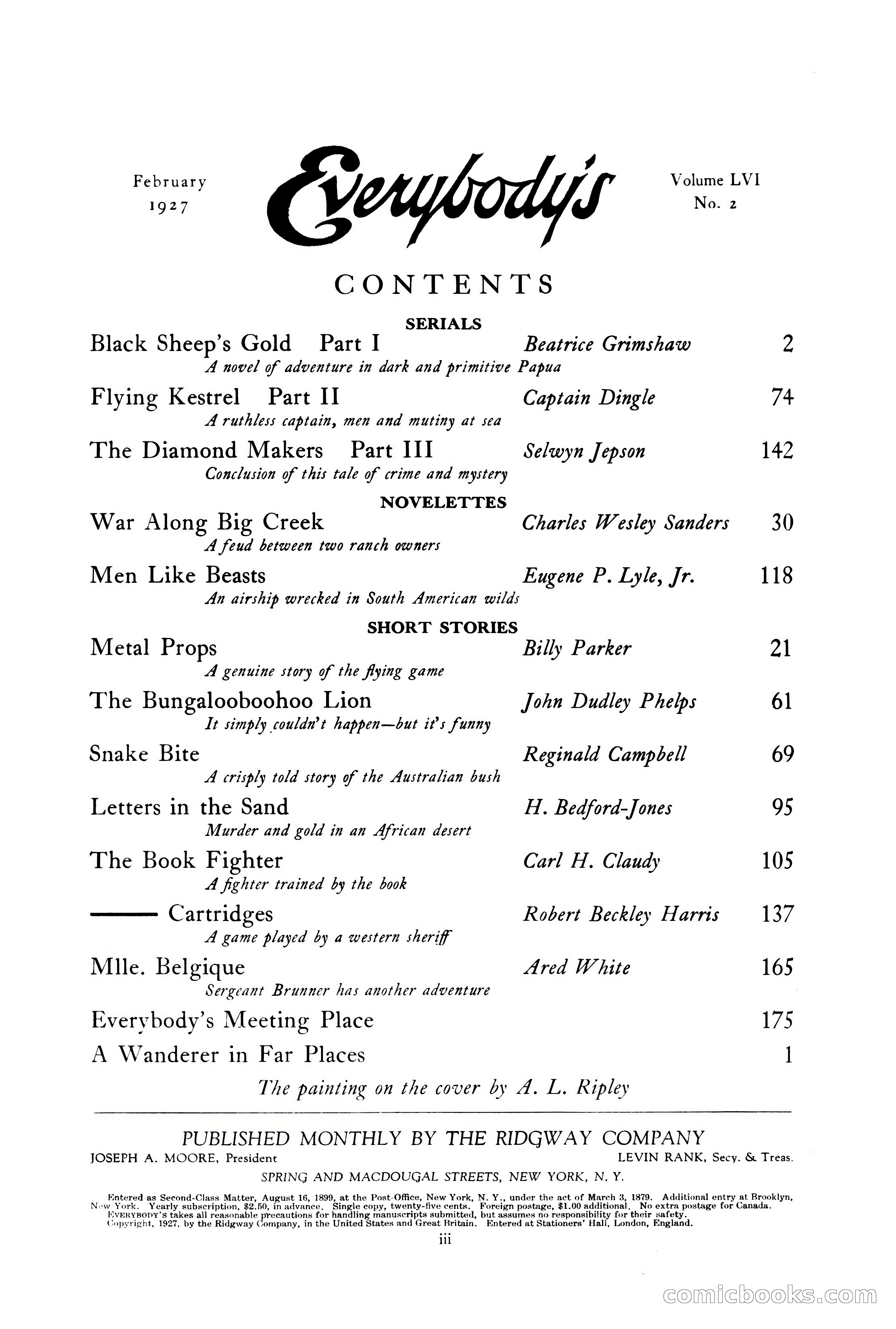 Everybody's Magazine, February 1927 — page 5 of 190