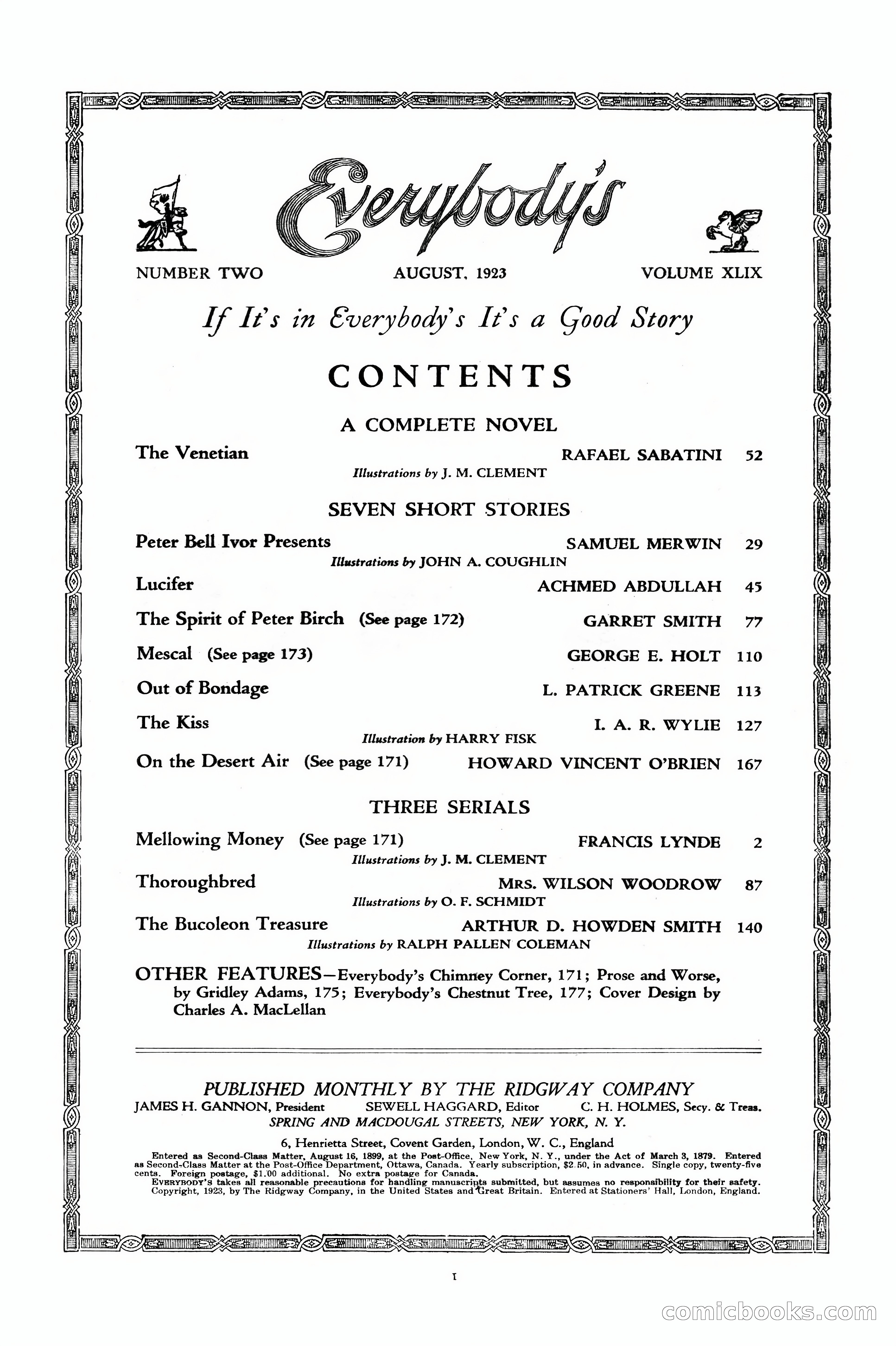 Everybody's Magazine, August 1923 — page 13 of 196