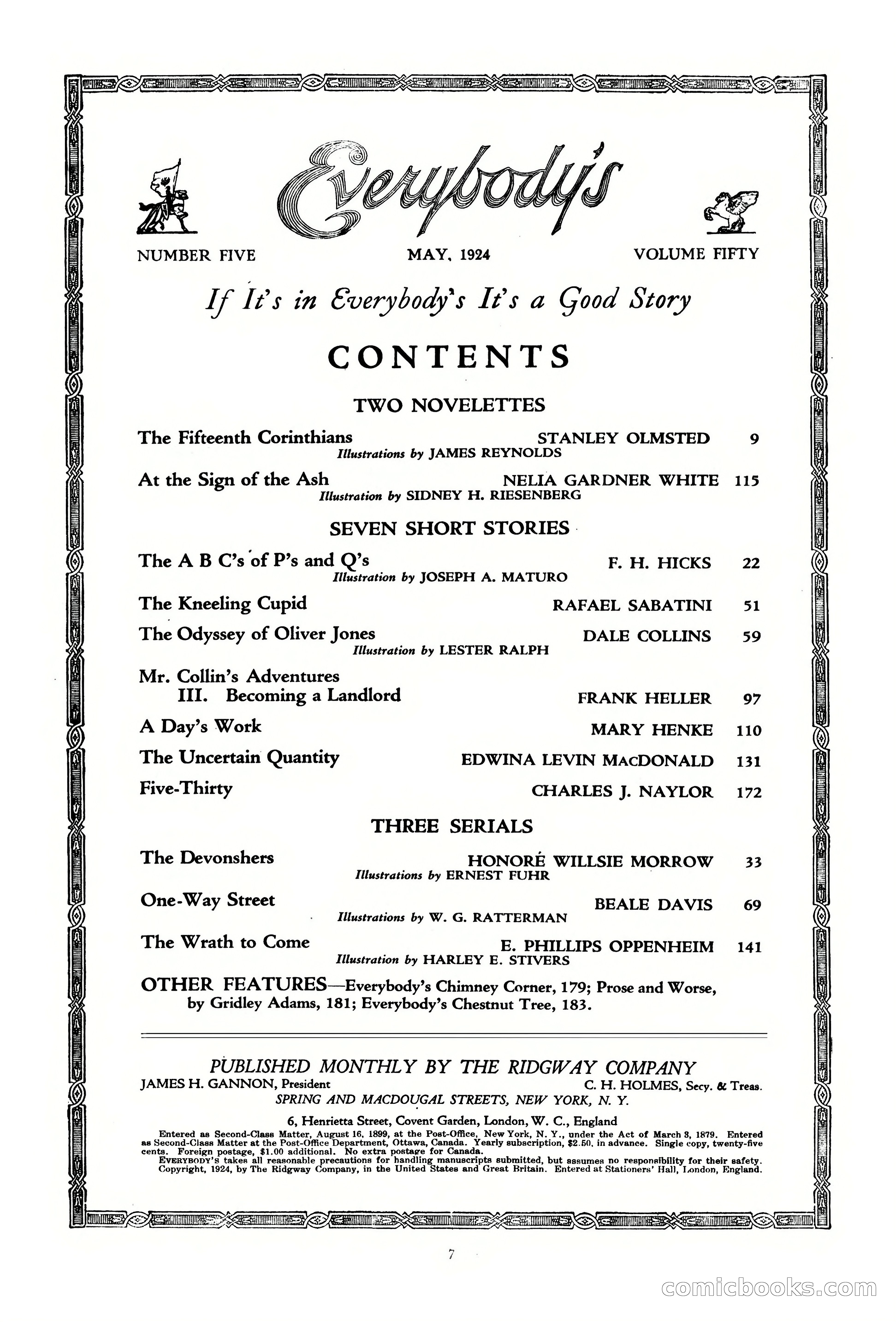 Everybody's Magazine, May 1924 — page 9 of 204