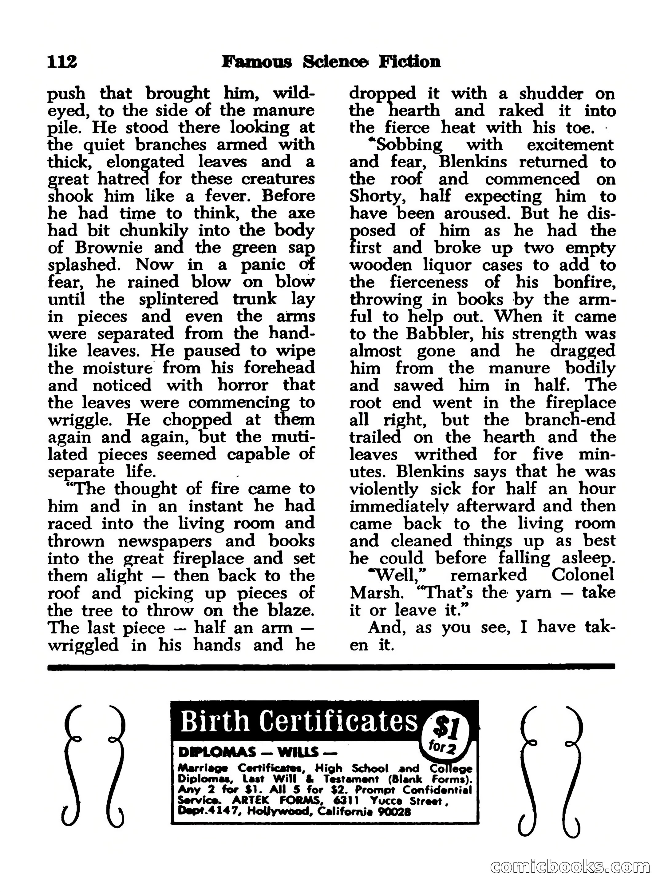 Famous Science Fiction No. 2 — page 112 of 132
