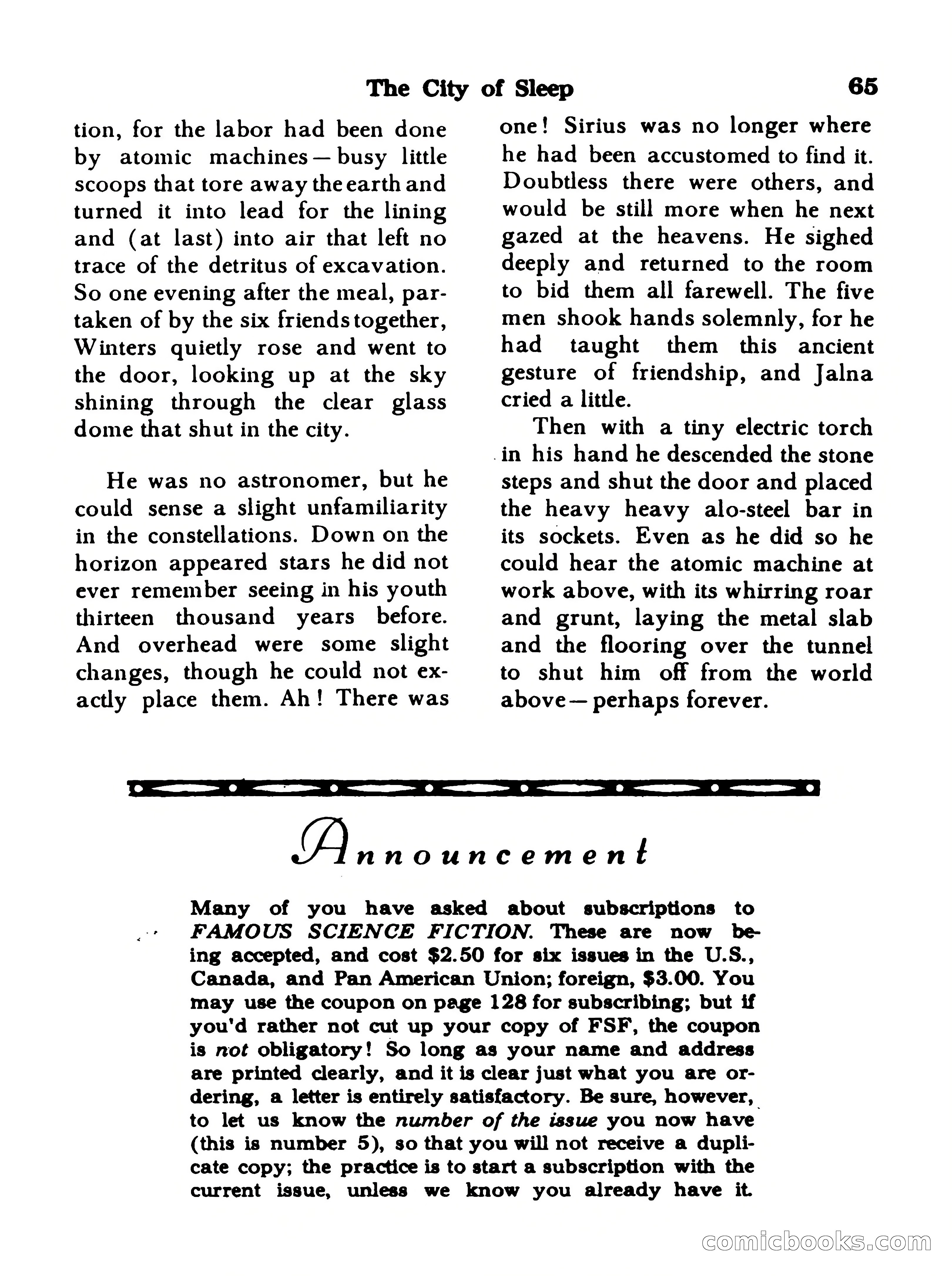 Famous Science Fiction No. 5 — page 65 of 132