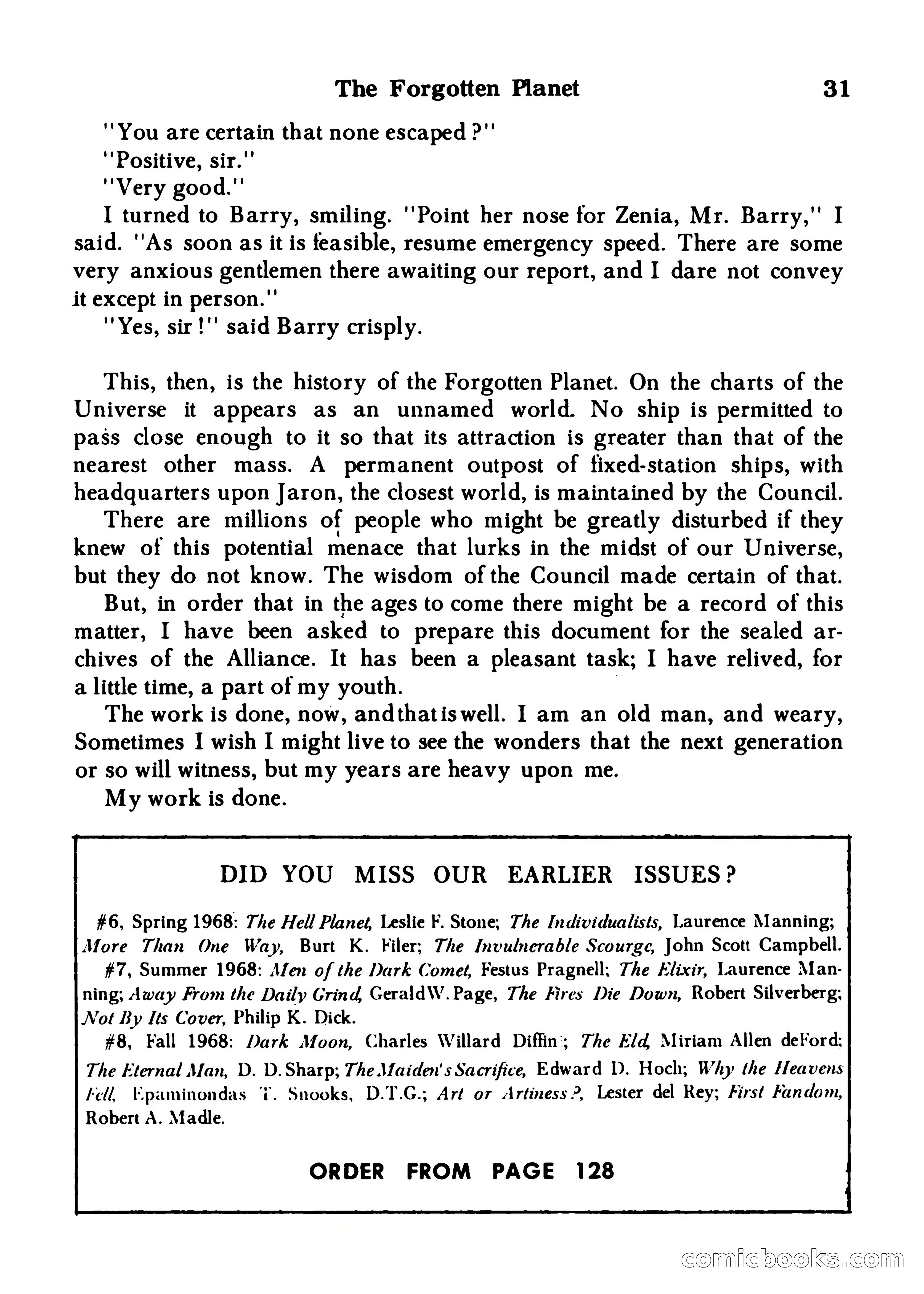 Famous Science Fiction #9 — page 31 of 132