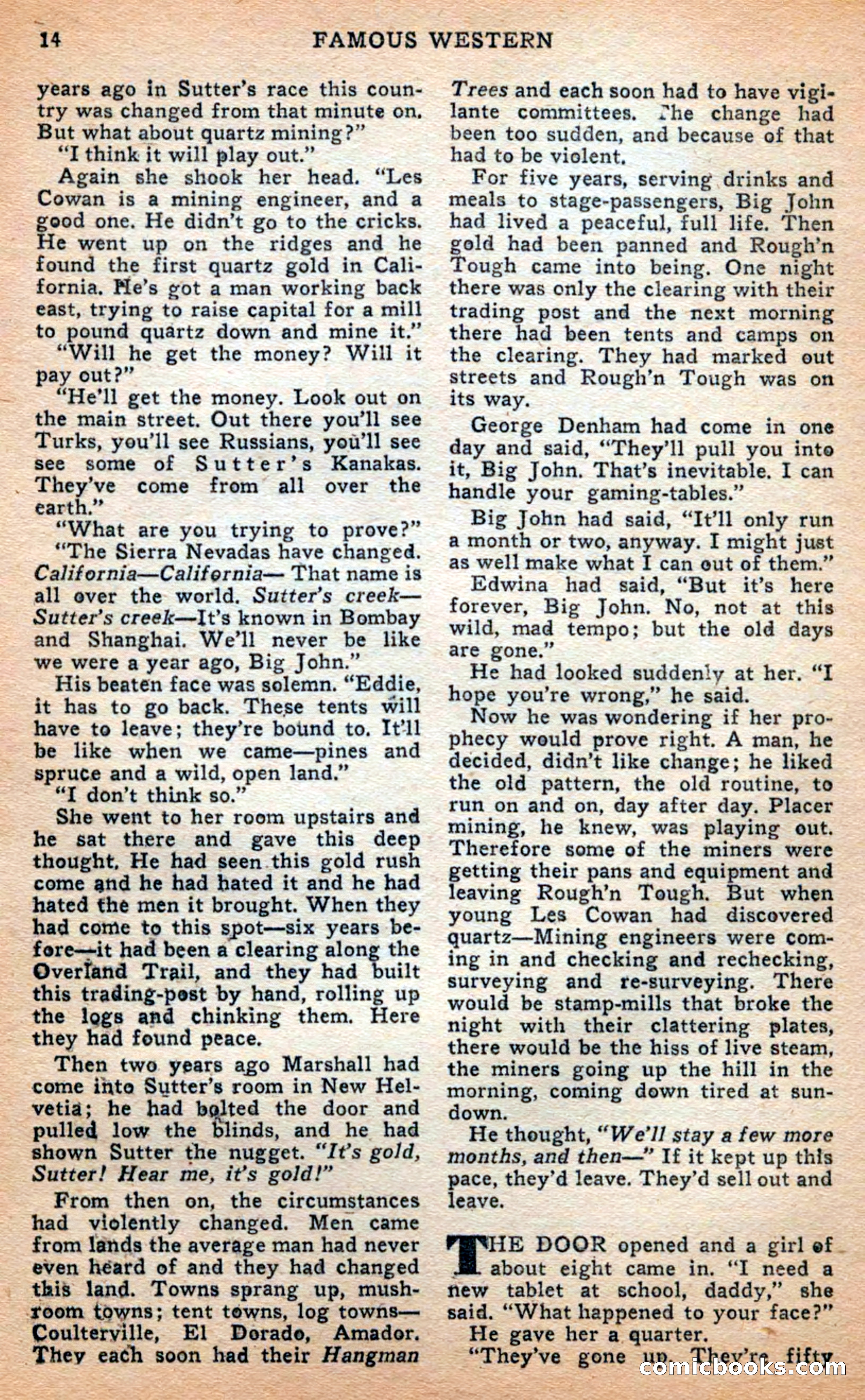 Famous Western, April 1948 — page 14 of 101