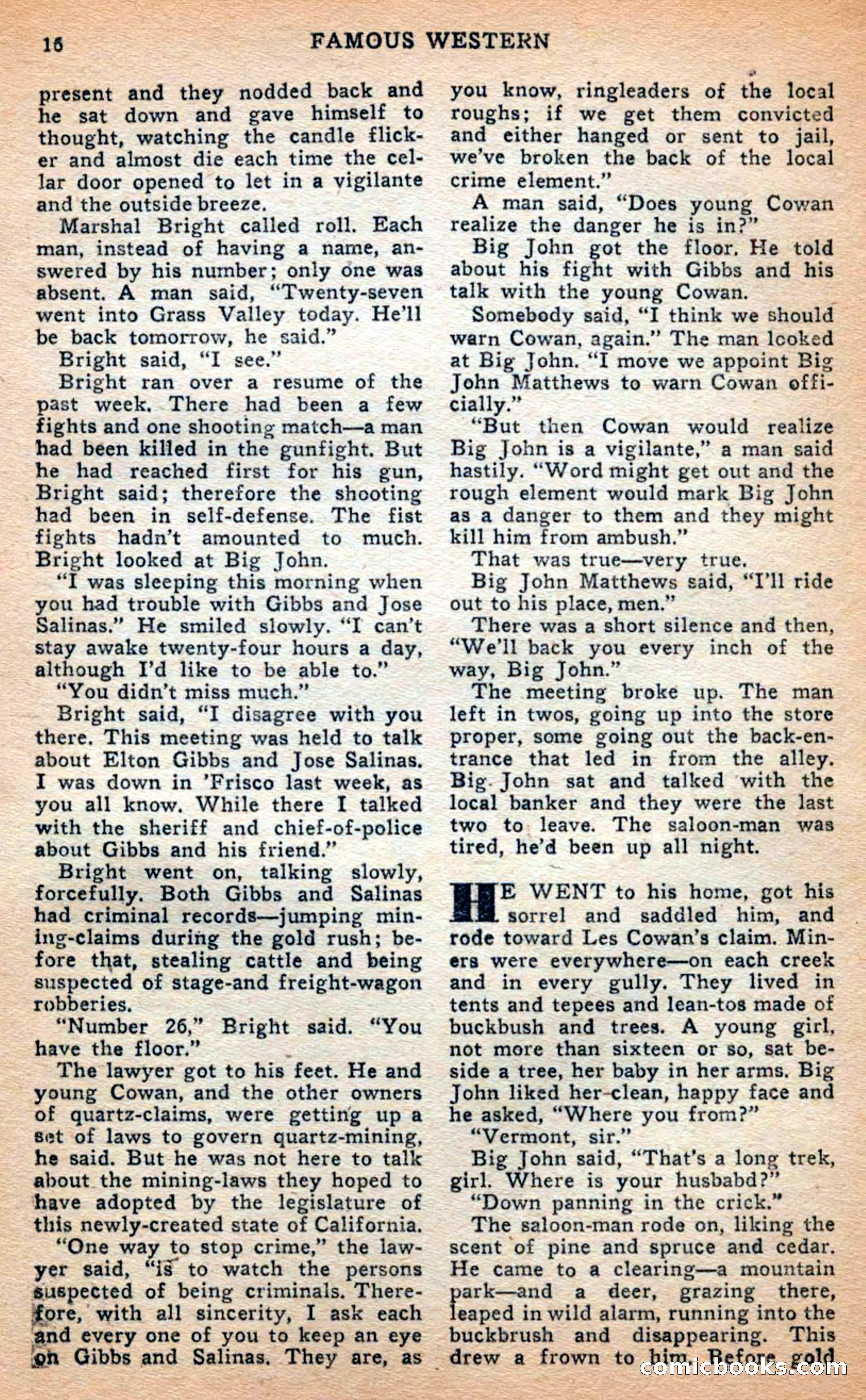 Famous Western, April 1948 — page 16 of 101