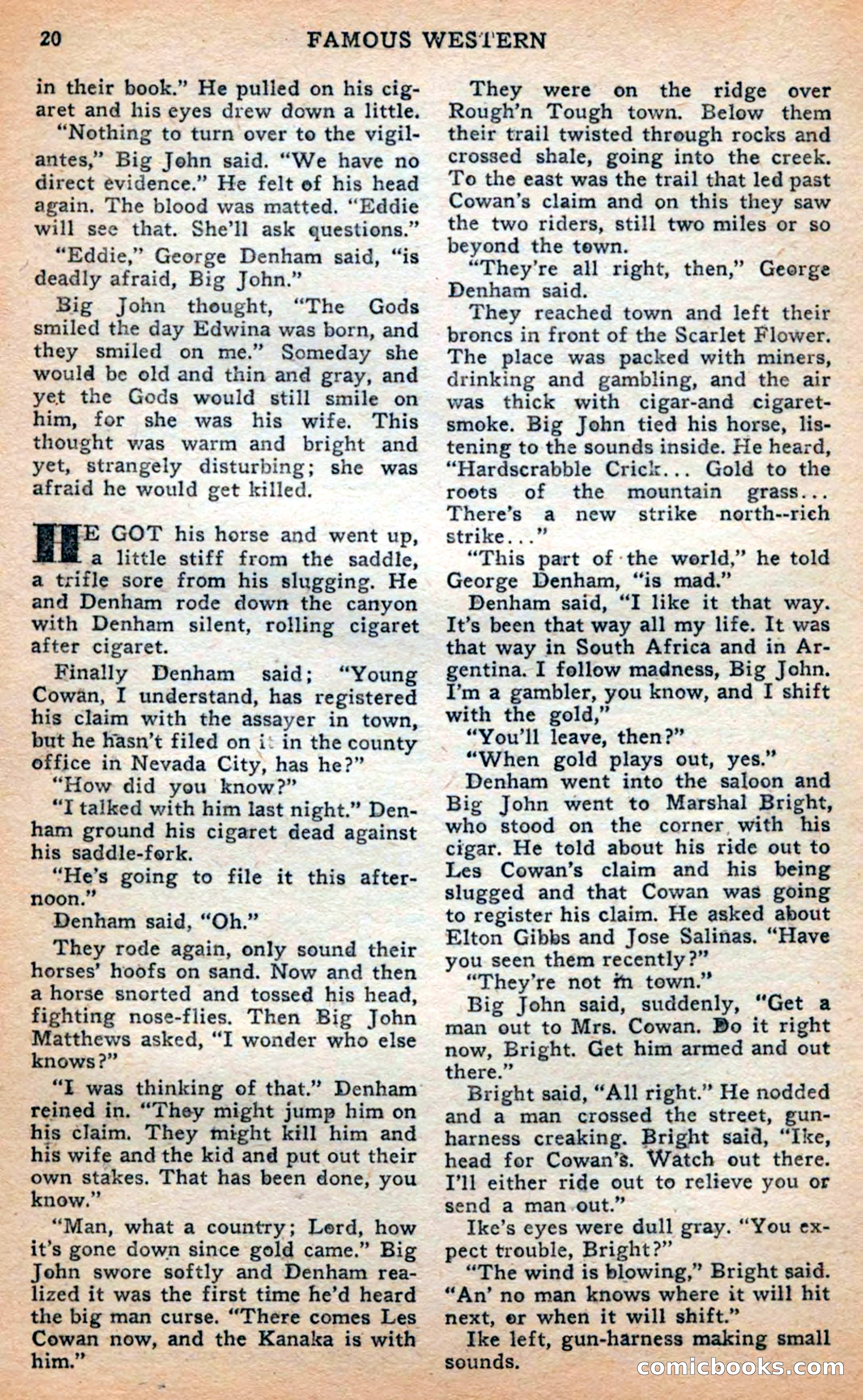 Famous Western, April 1948 — page 20 of 101
