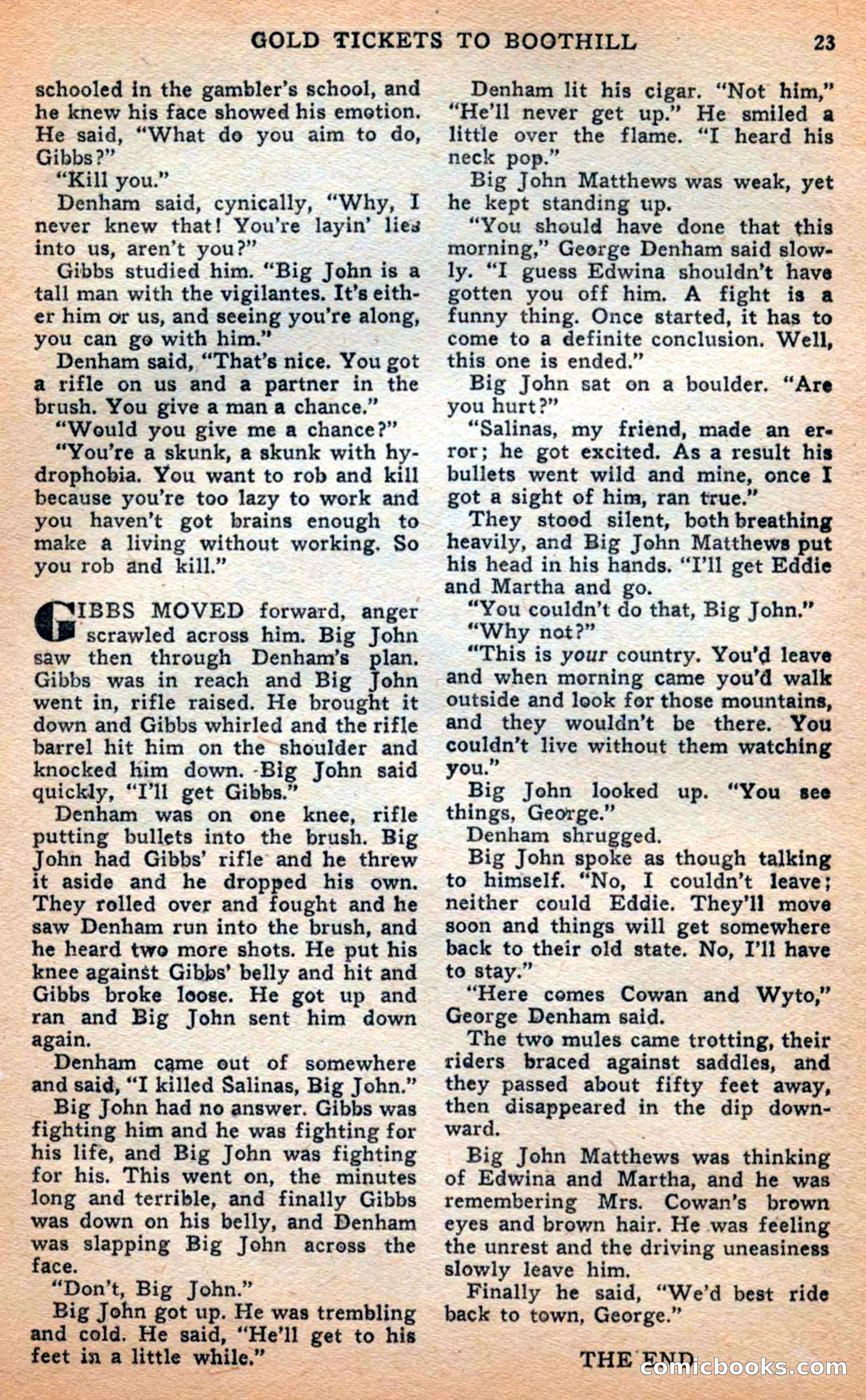 Famous Western, April 1948 — page 23 of 101