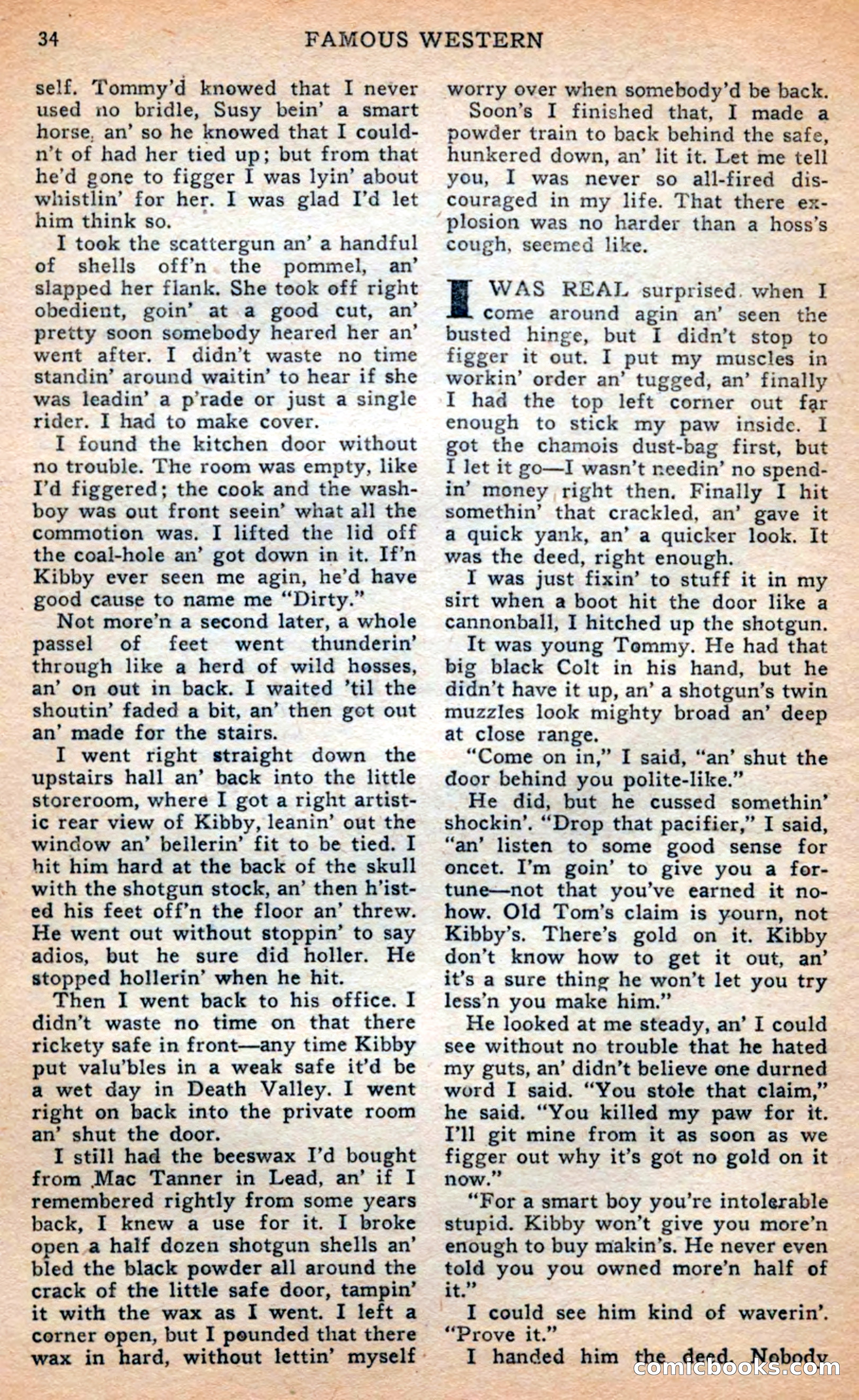 Famous Western, April 1948 — page 34 of 101