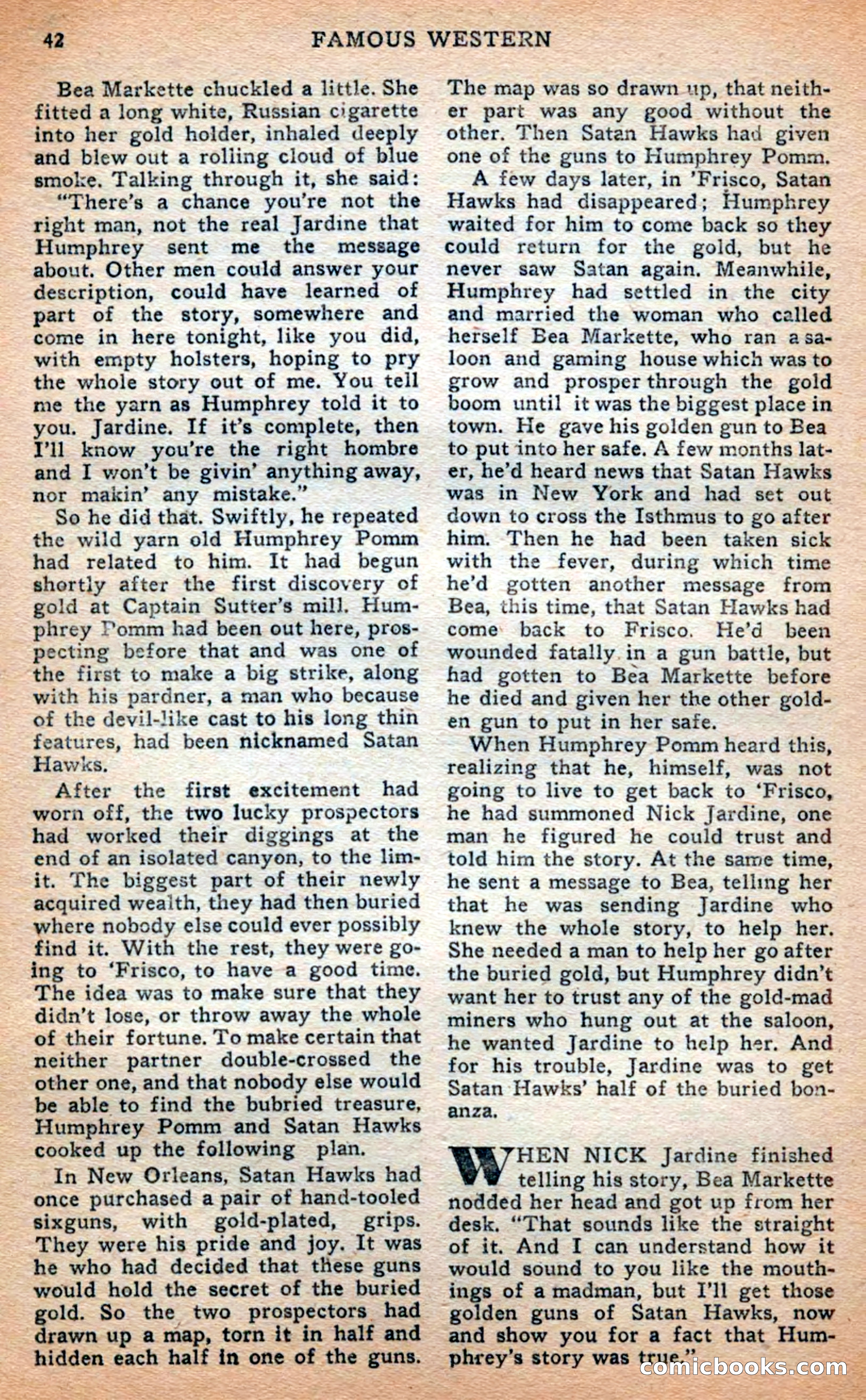 Famous Western, April 1948 — page 42 of 101