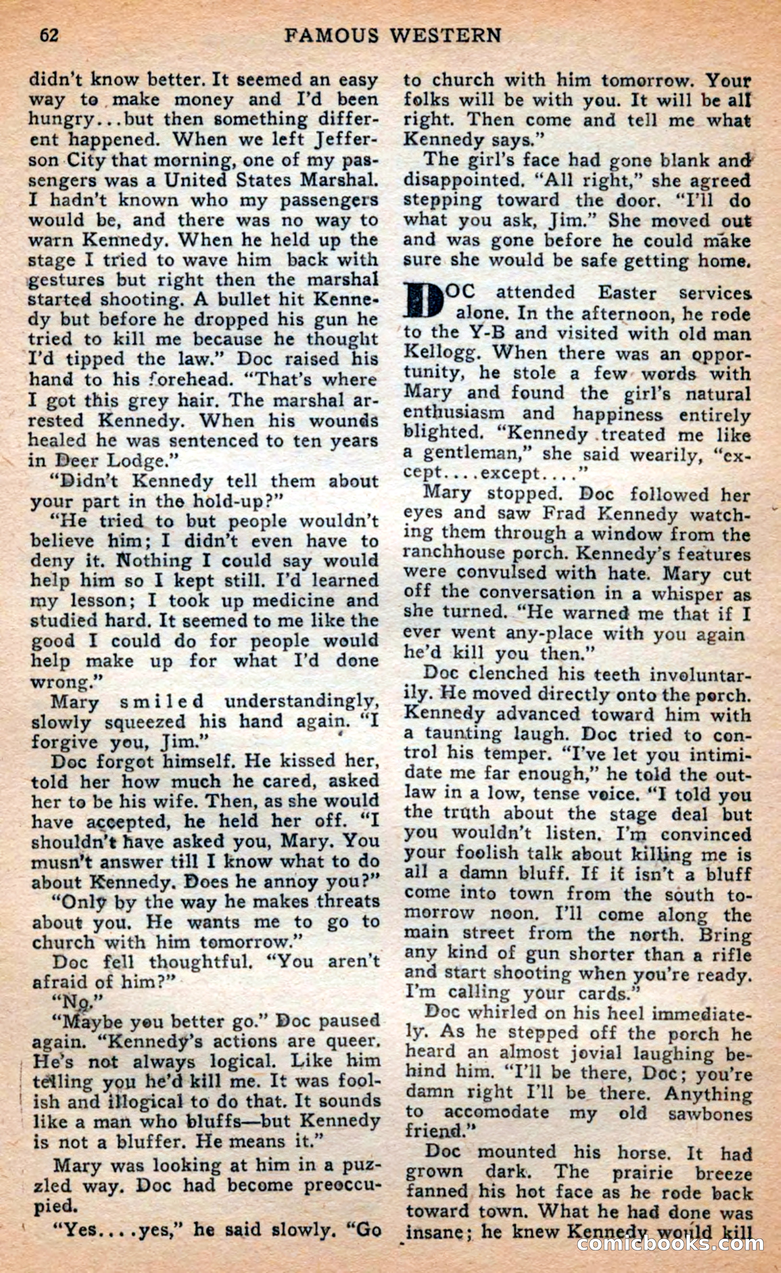 Famous Western, April 1948 — page 62 of 101