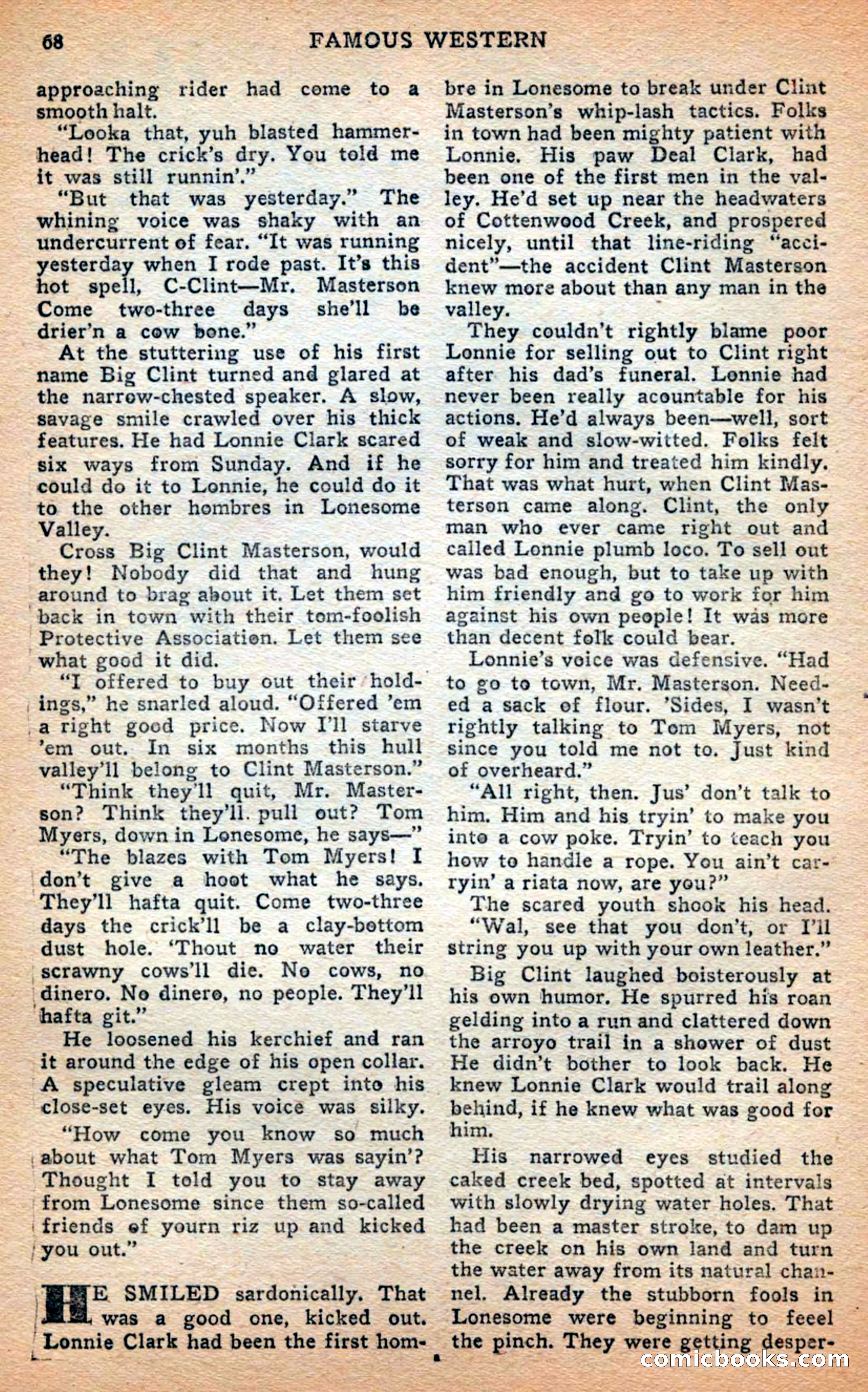 Famous Western, April 1948 — page 68 of 101
