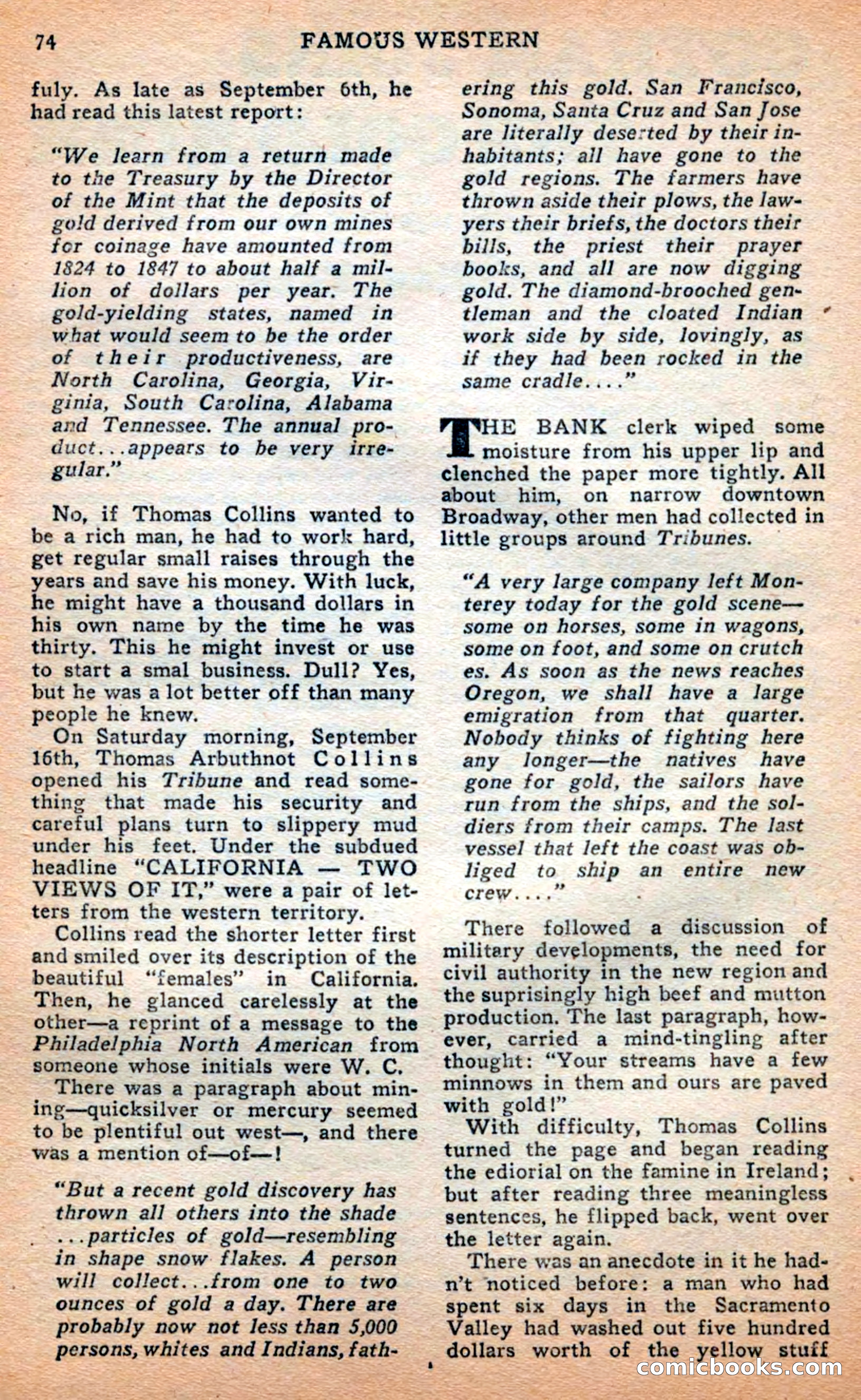 Famous Western, April 1948 — page 74 of 101
