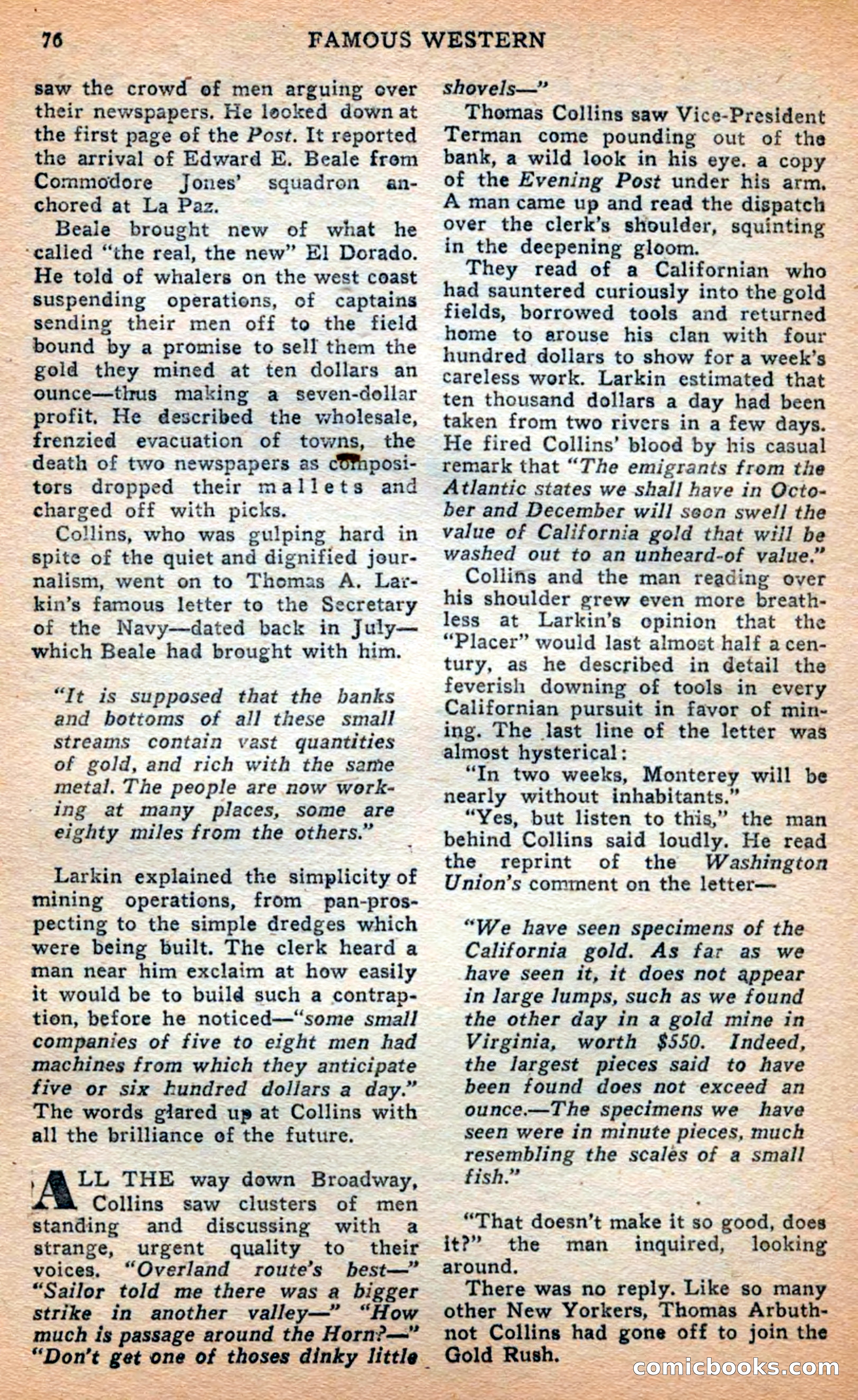 Famous Western, April 1948 — page 76 of 101