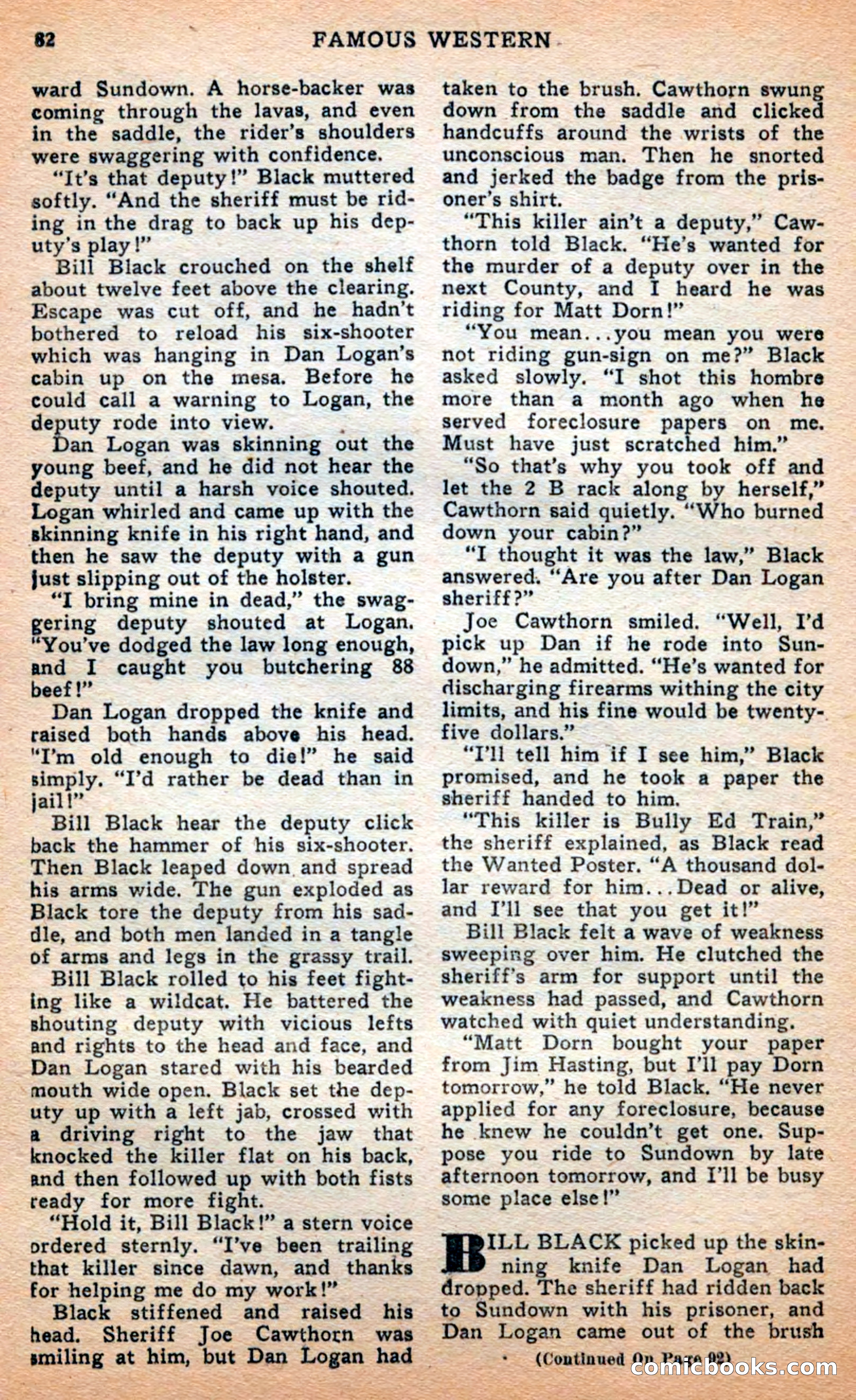 Famous Western, April 1948 — page 82 of 101