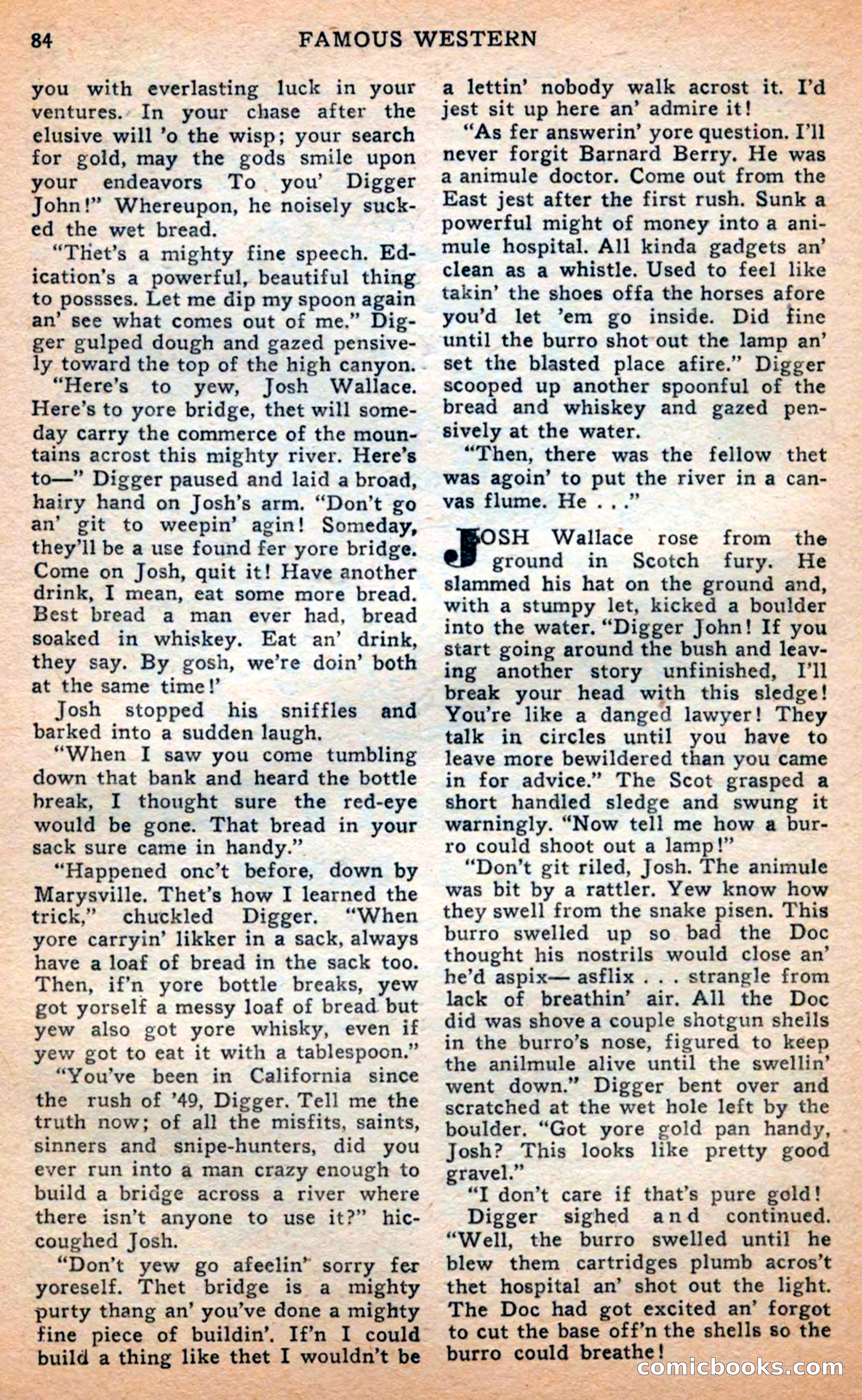 Famous Western, April 1948 — page 84 of 101