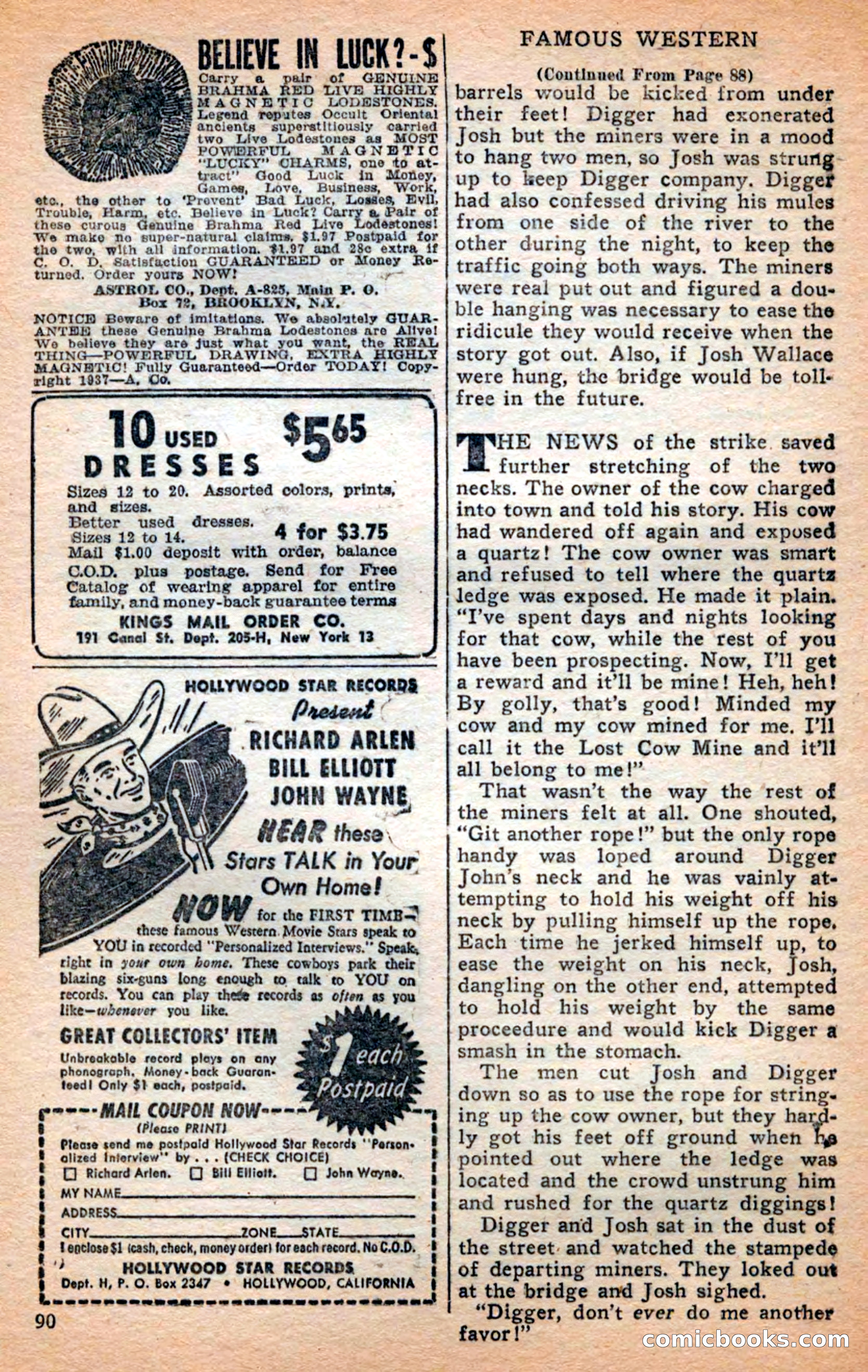 Famous Western, April 1948 — page 90 of 101