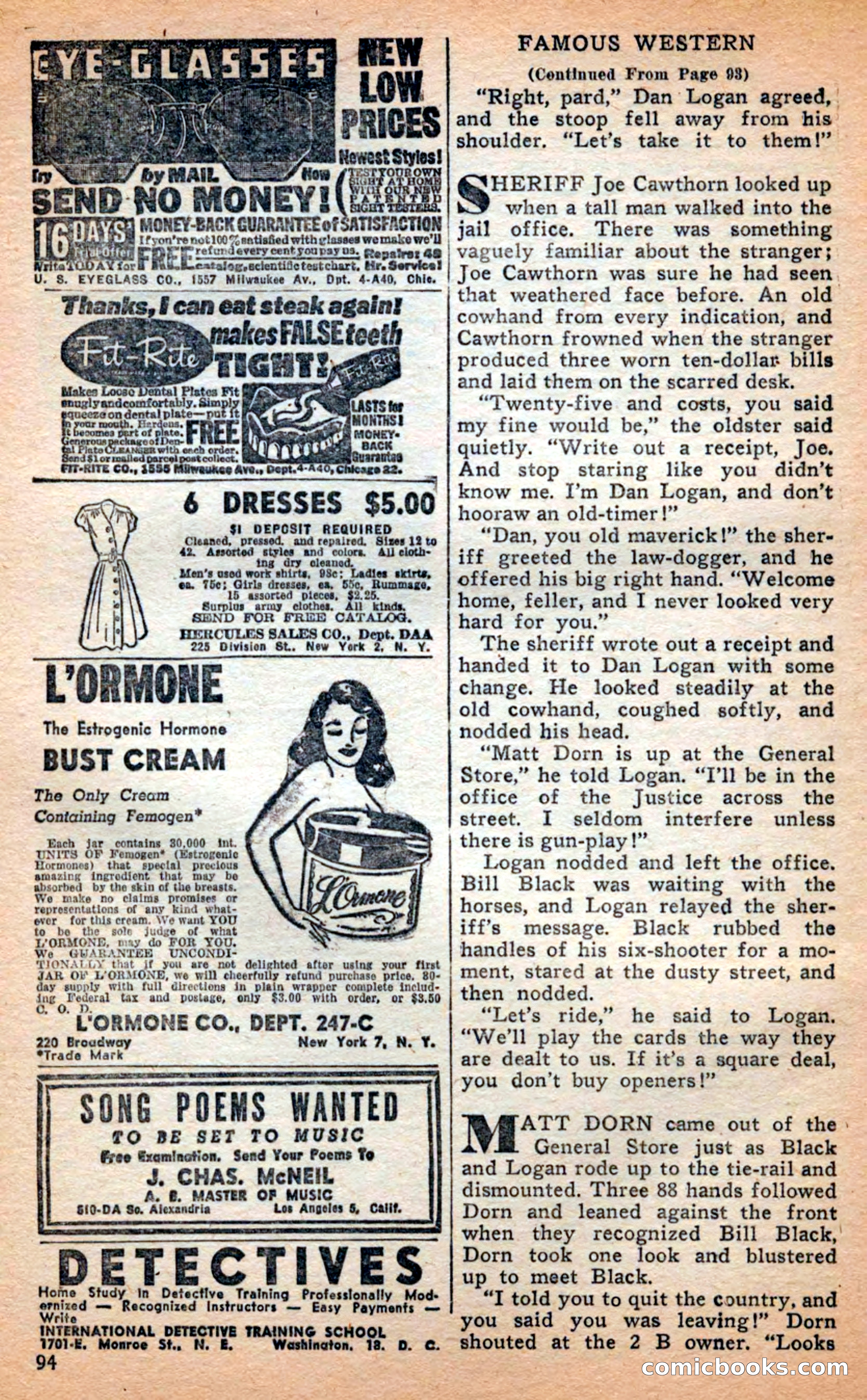 Famous Western, April 1948 — page 94 of 101