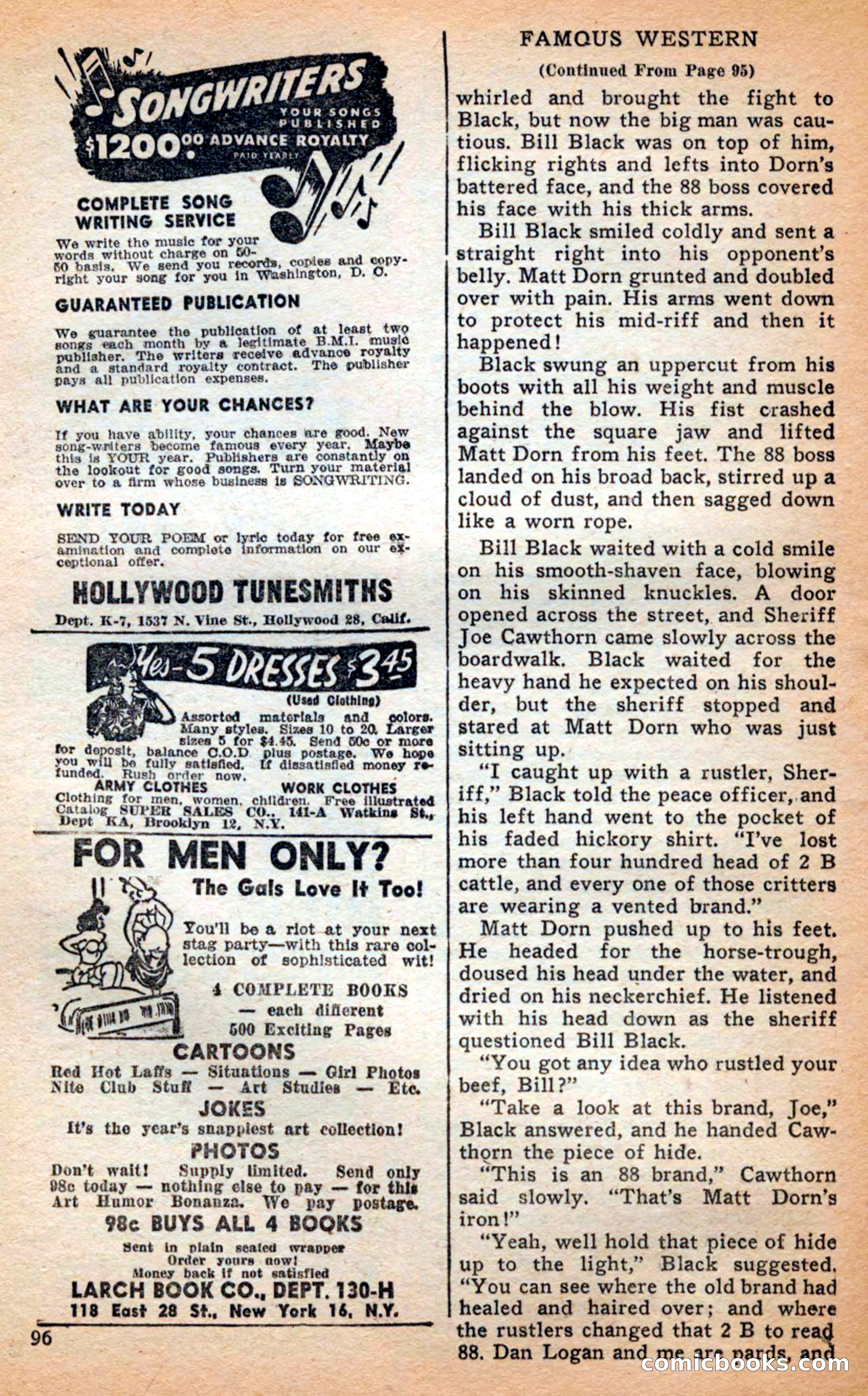 Famous Western, April 1948 — page 96 of 101