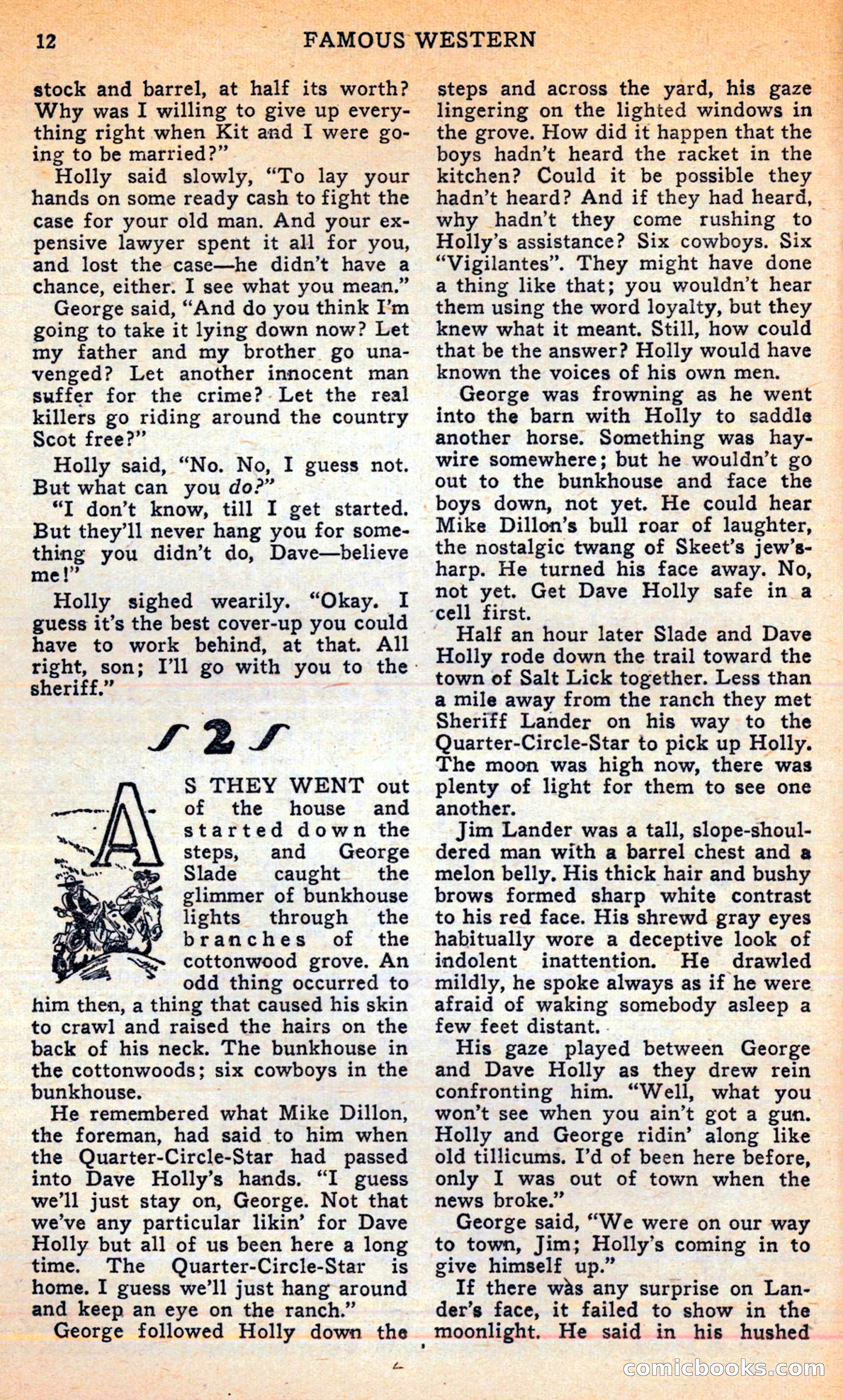 Famous Western, June 1949 — page 12 of 100