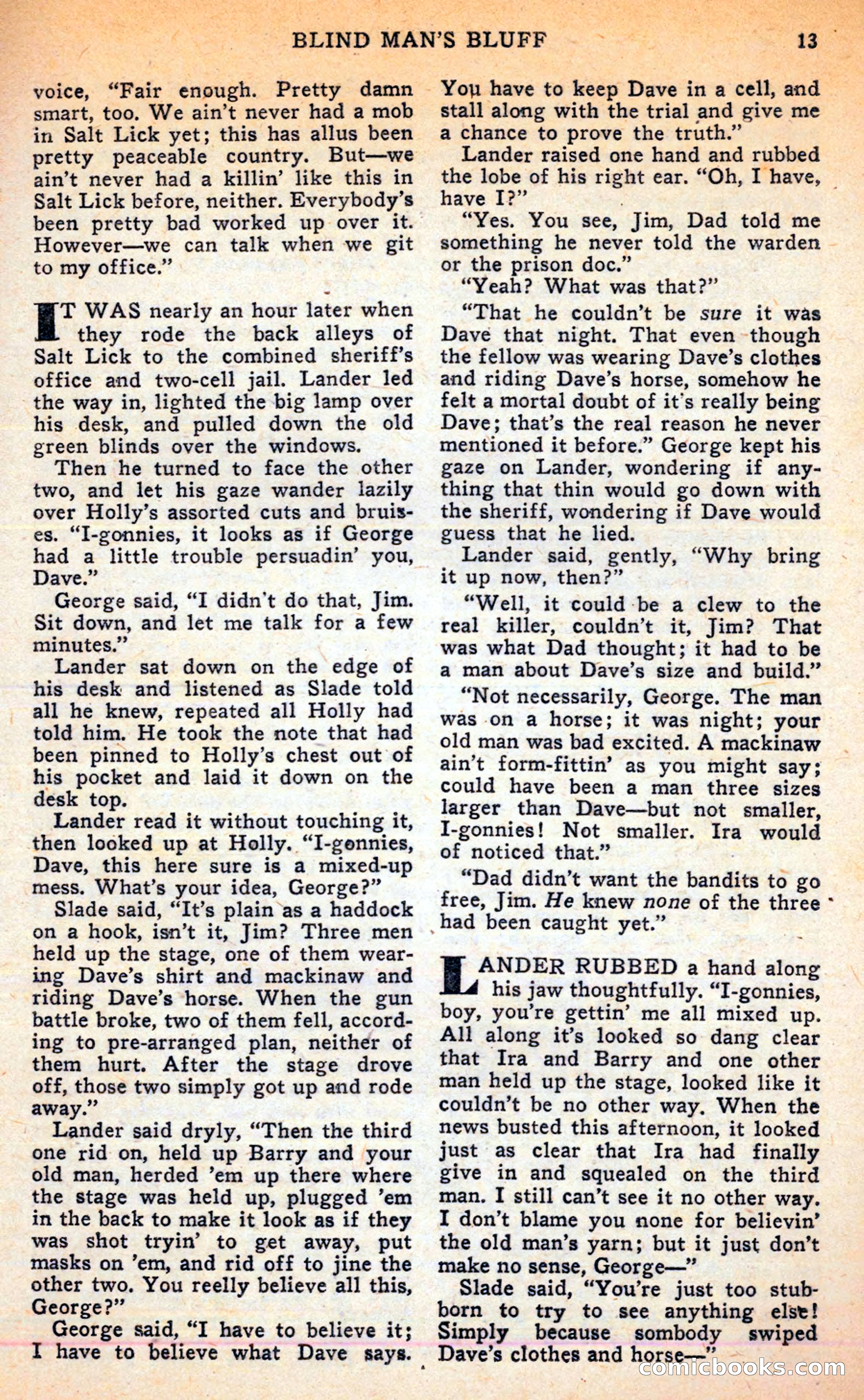Famous Western, June 1949 — page 13 of 100
