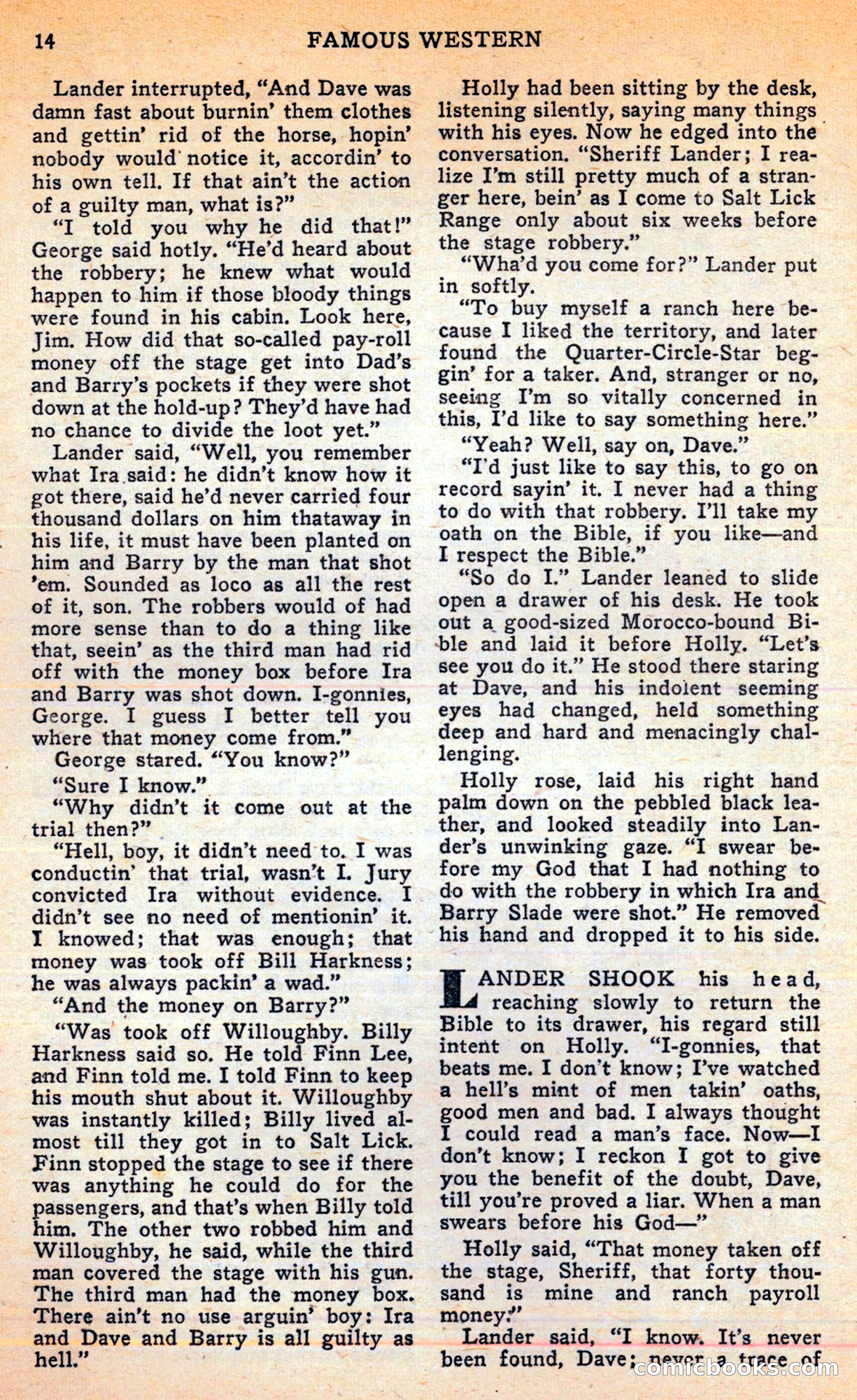 Famous Western, June 1949 — page 14 of 100