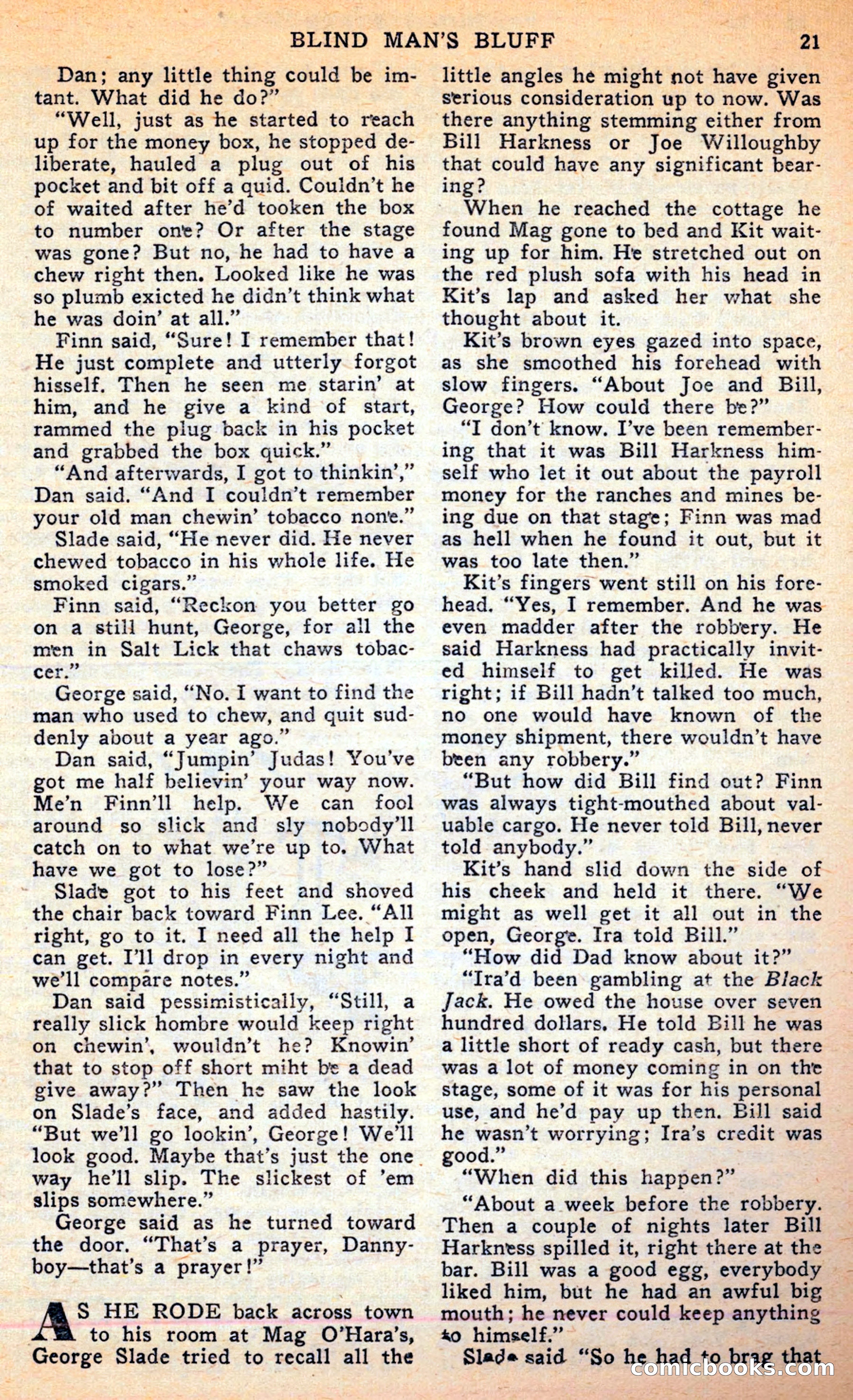 Famous Western, June 1949 — page 21 of 100