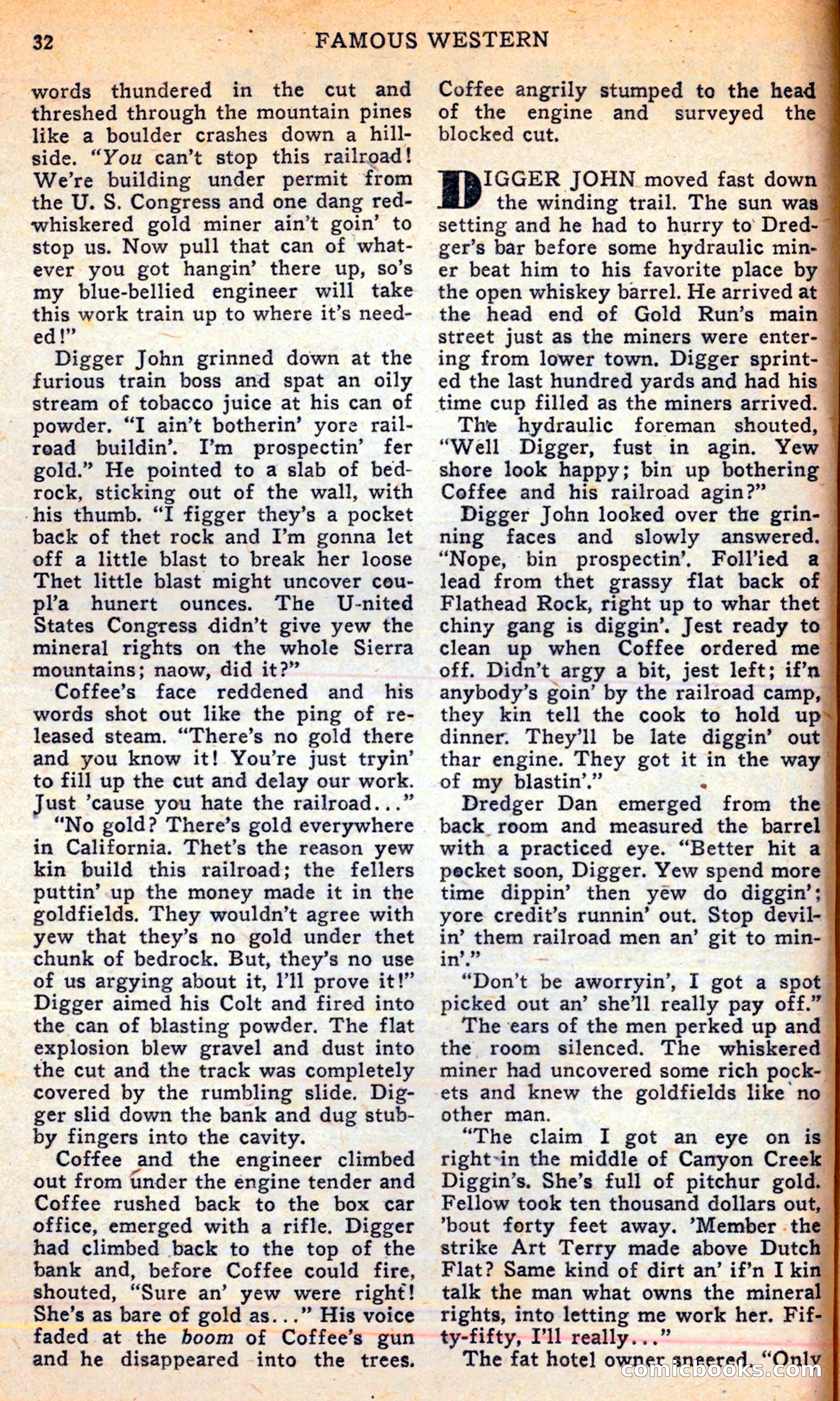 Famous Western, June 1949 — page 32 of 100