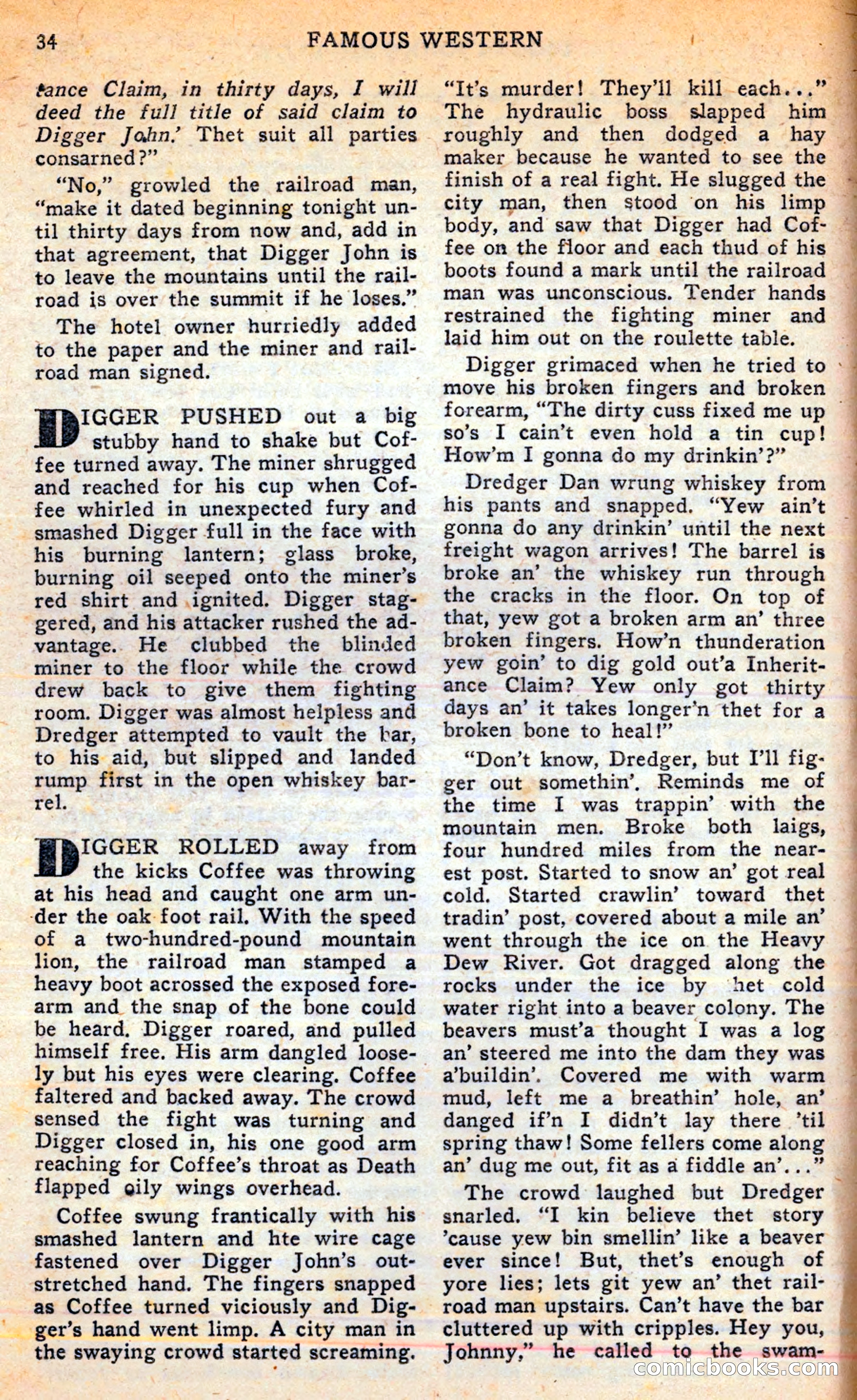 Famous Western, June 1949 — page 34 of 100