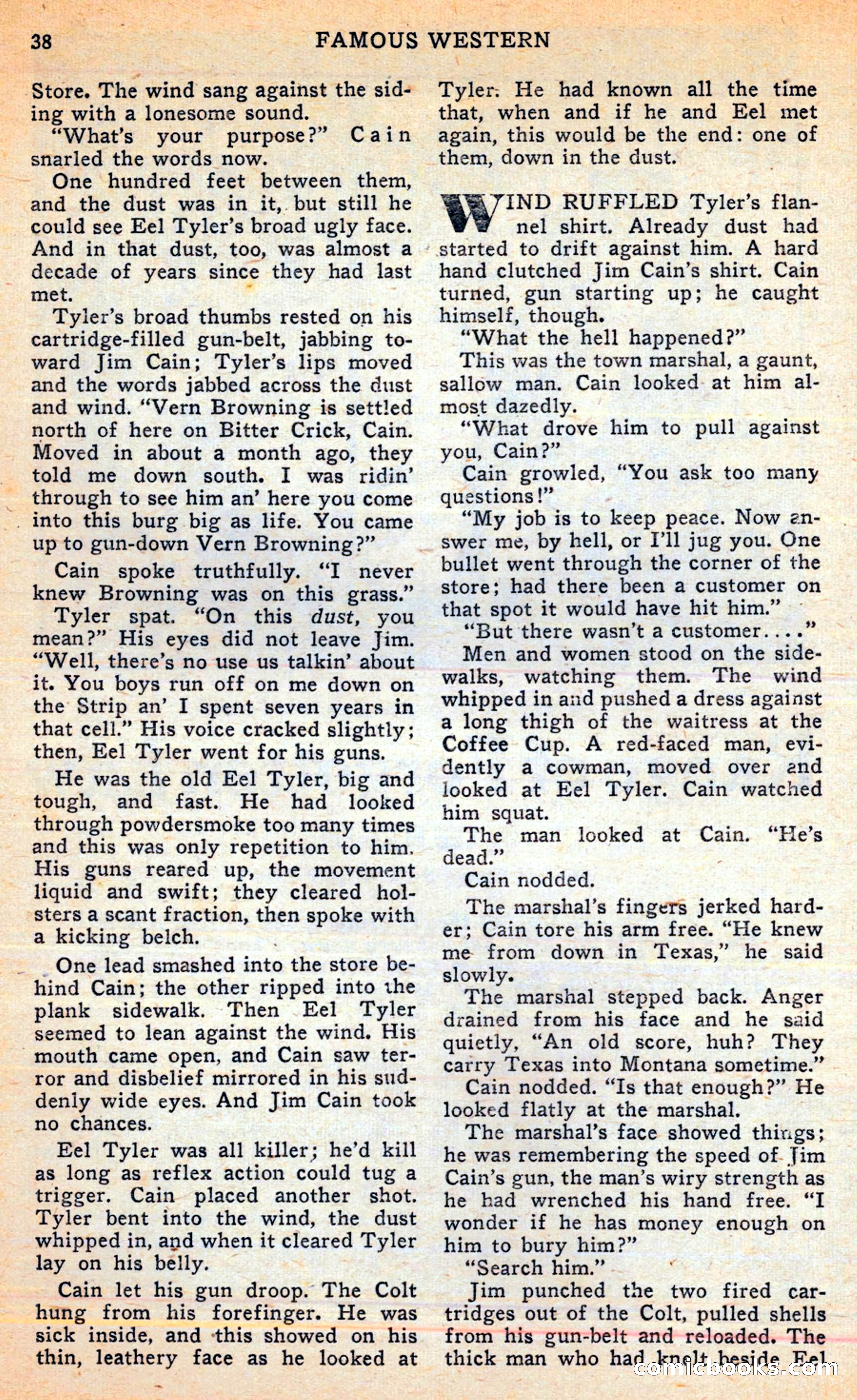 Famous Western, June 1949 — page 38 of 100