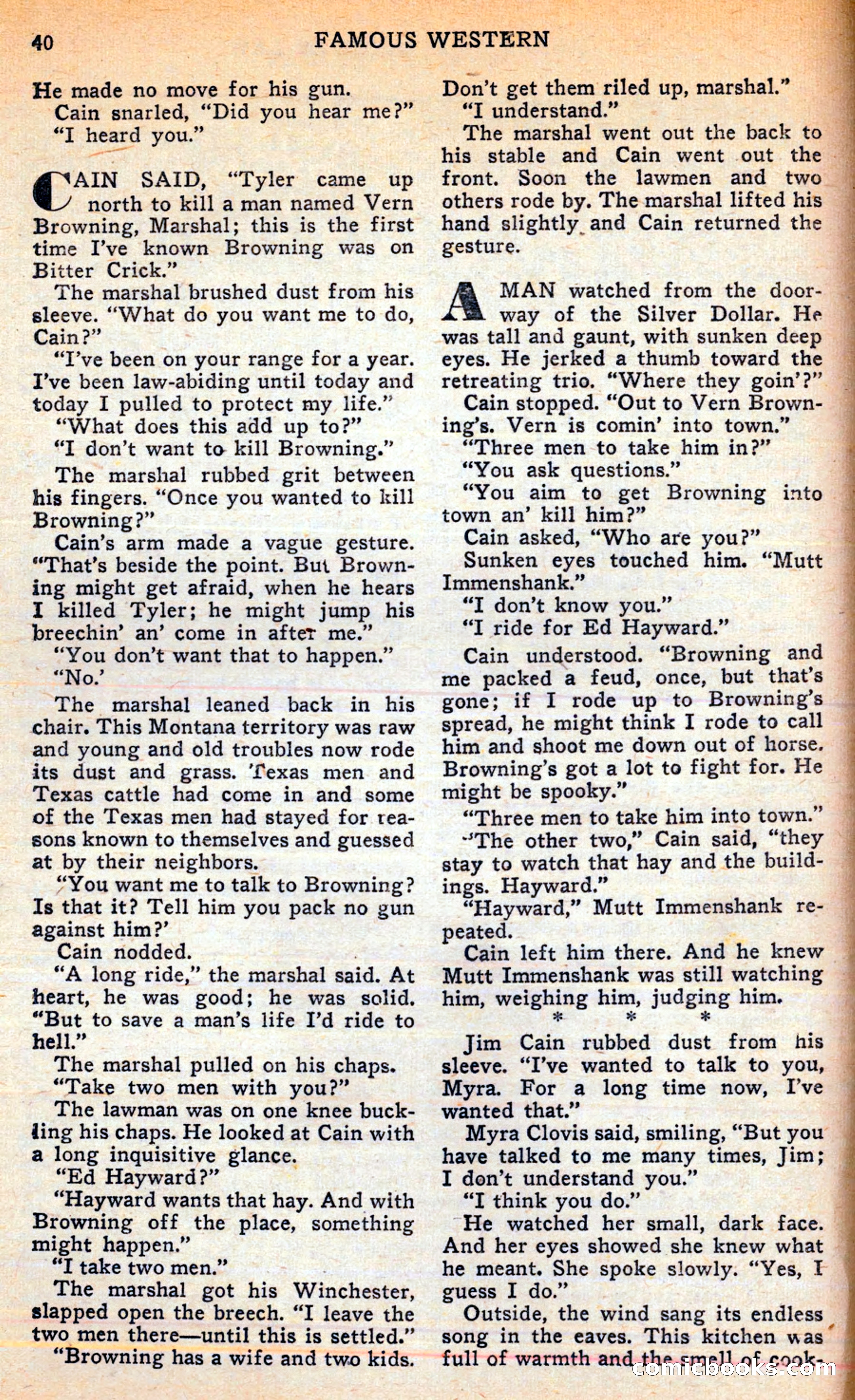 Famous Western, June 1949 — page 40 of 100