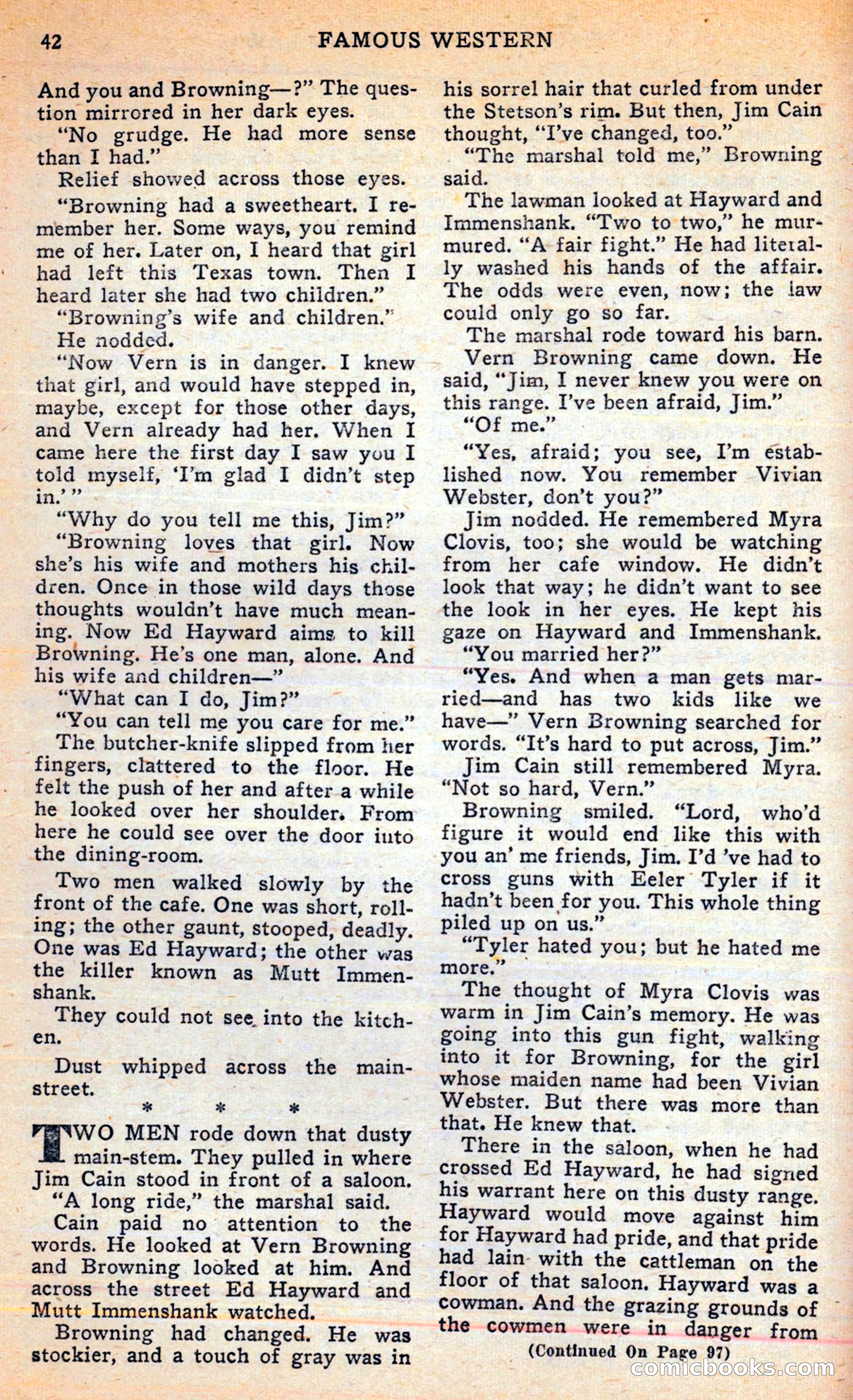 Famous Western, June 1949 — page 42 of 100