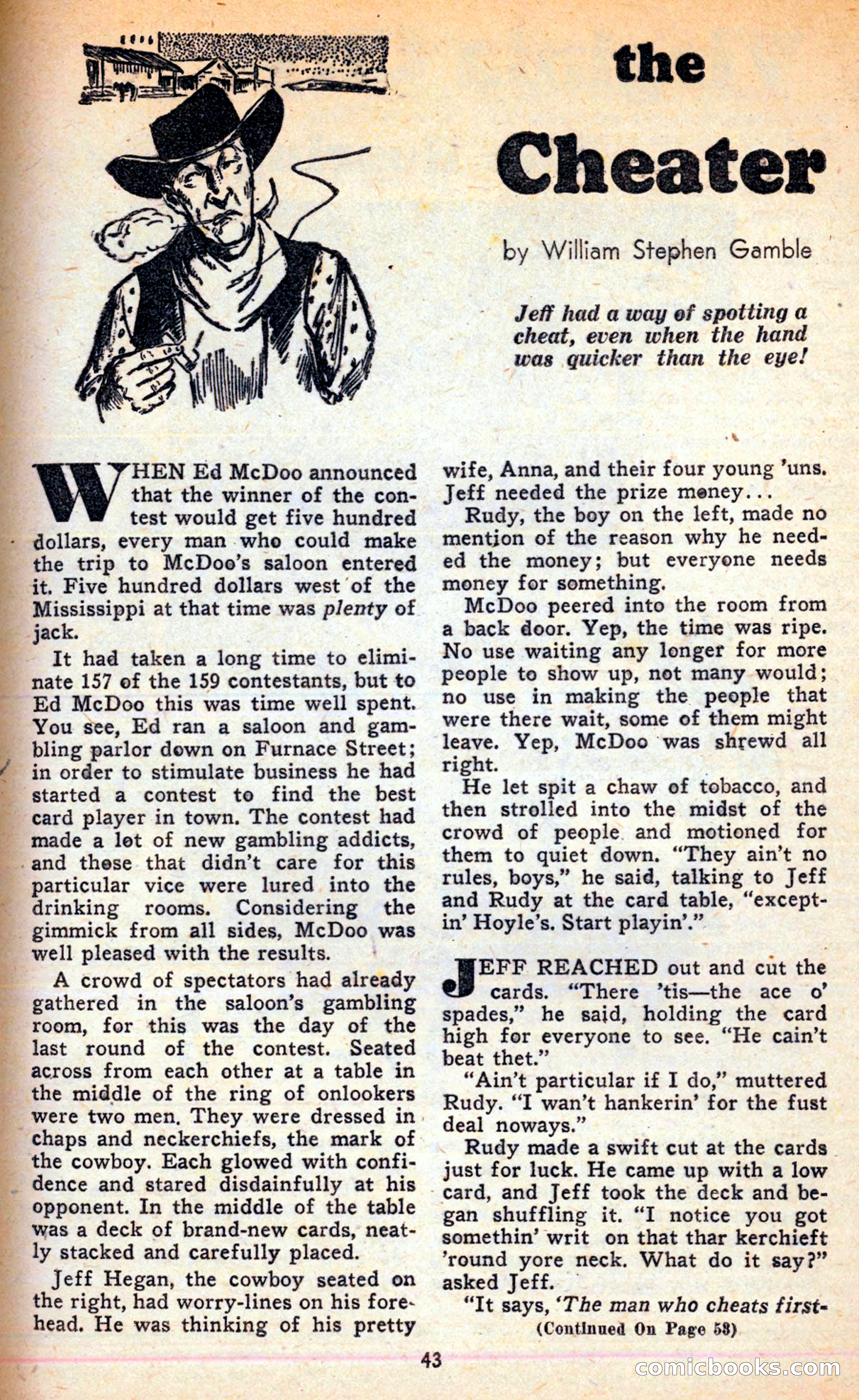 Famous Western, June 1949 — page 43 of 100