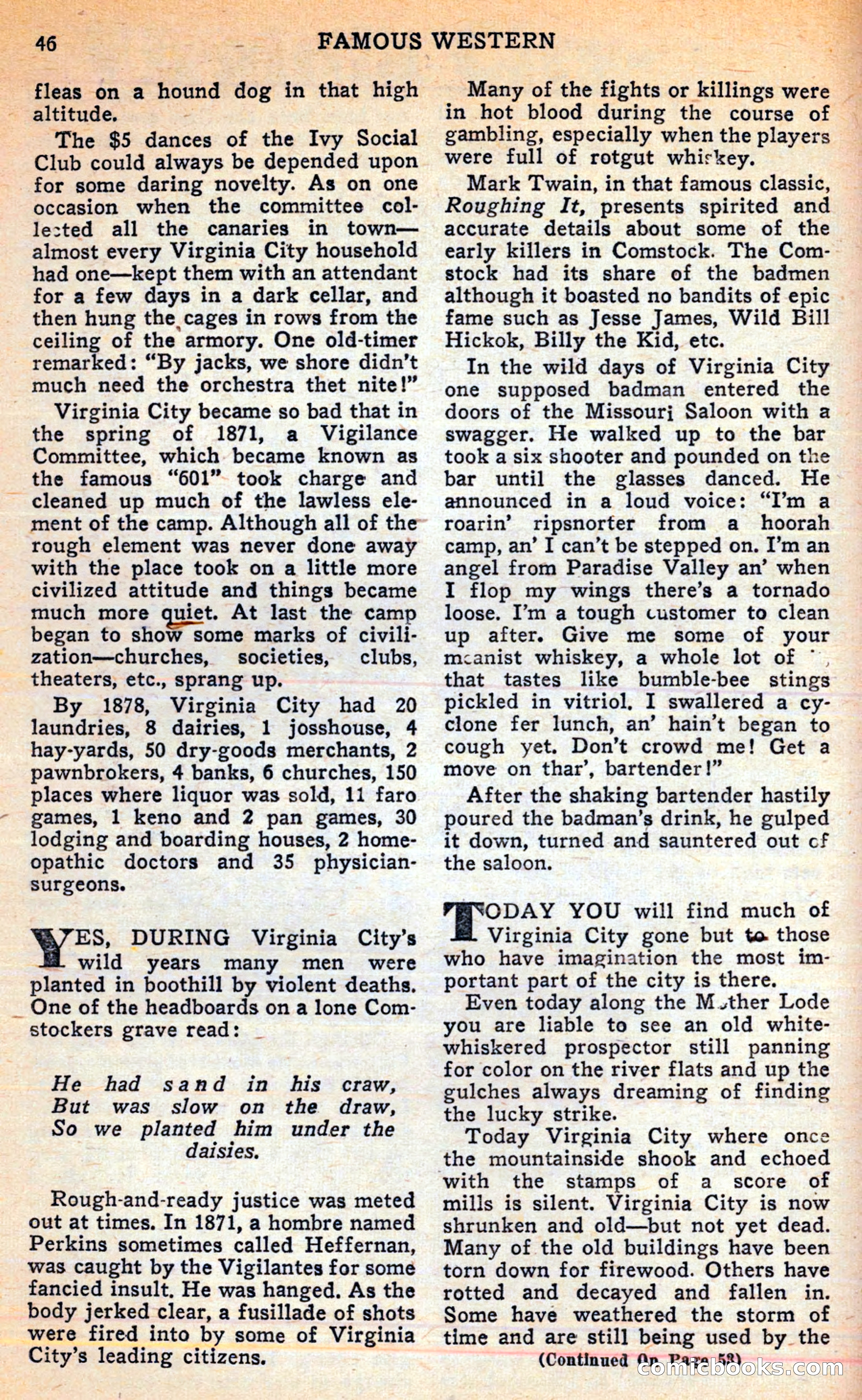 Famous Western, June 1949 — page 46 of 100