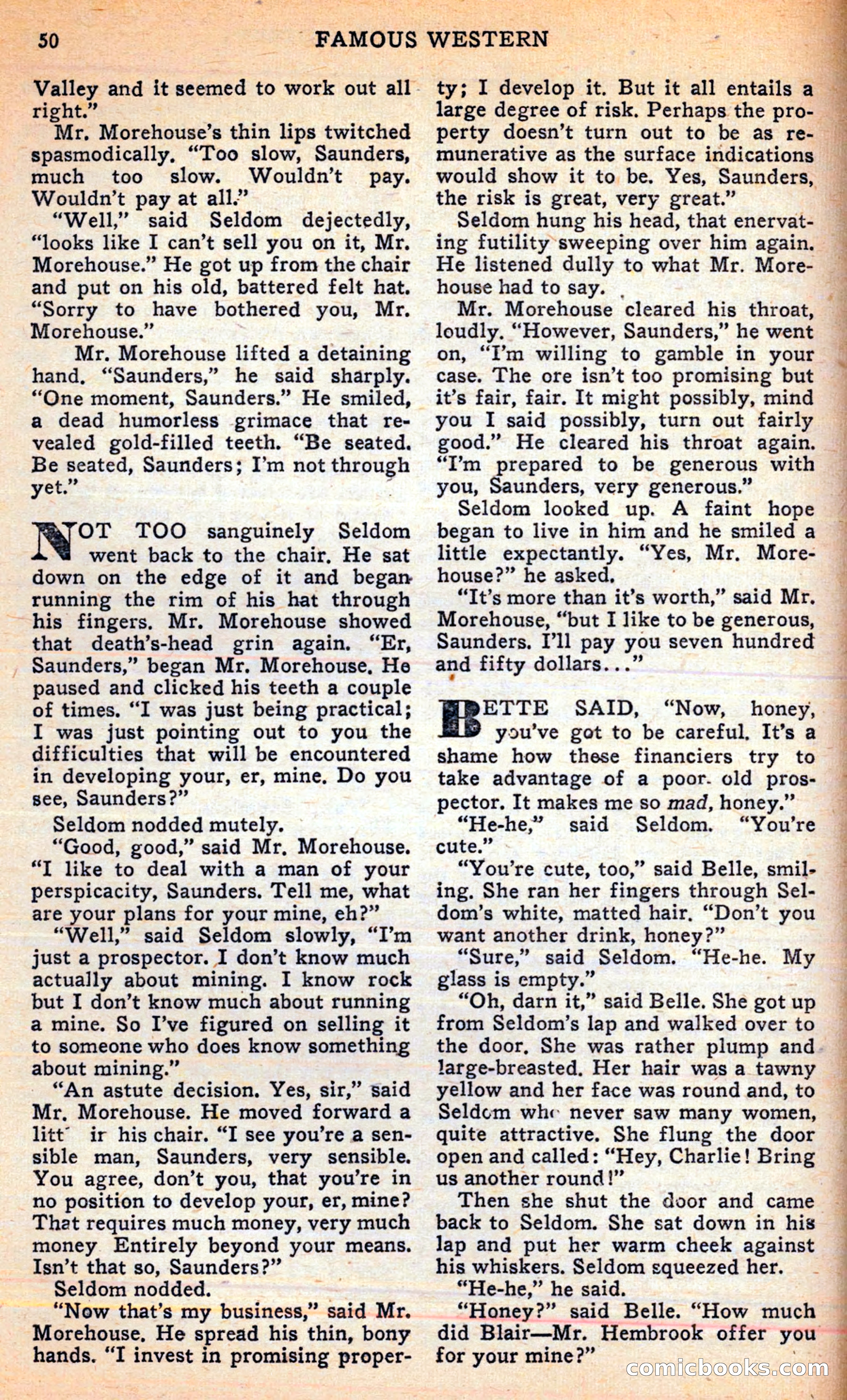 Famous Western, June 1949 — page 50 of 100