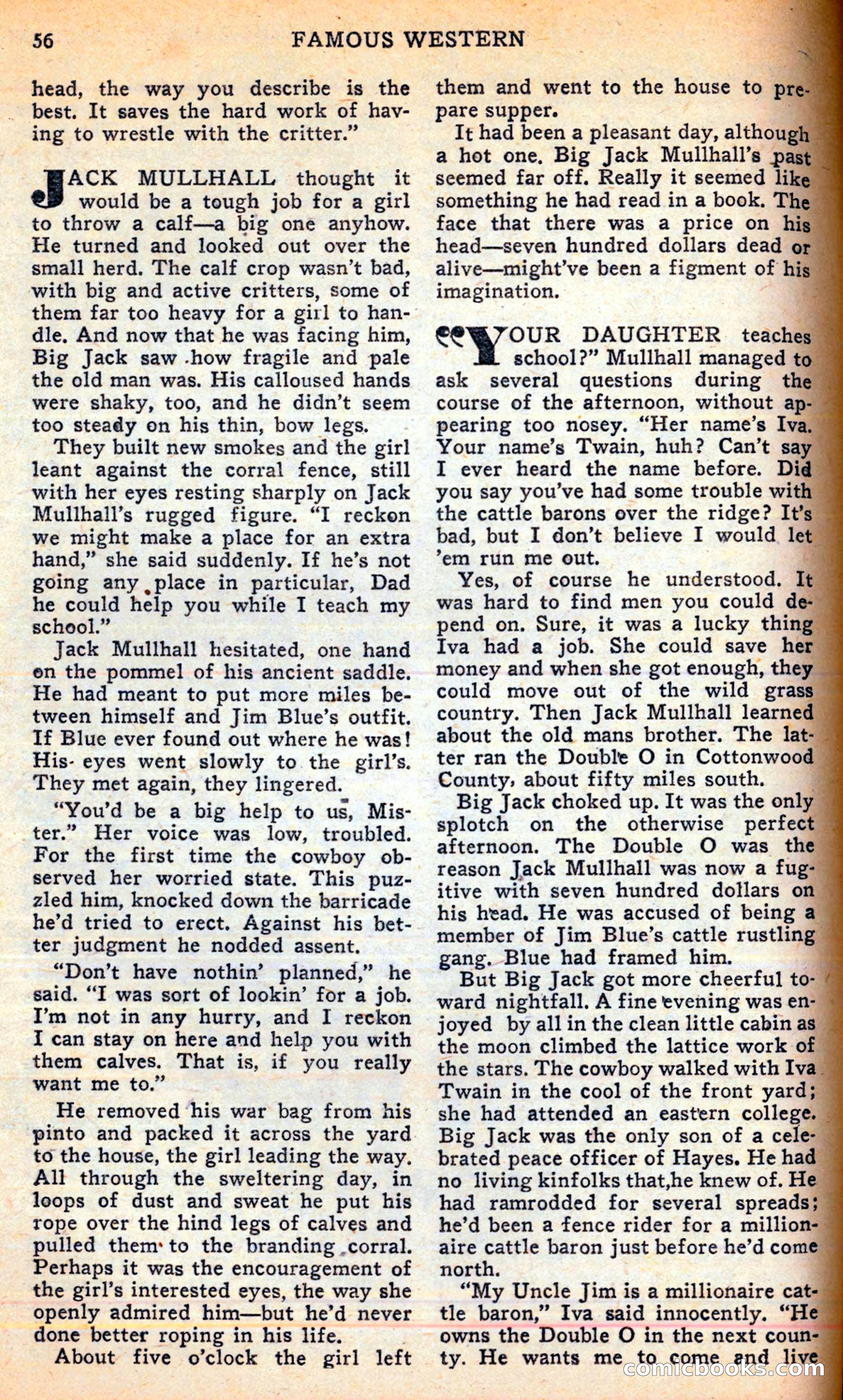Famous Western, June 1949 — page 56 of 100