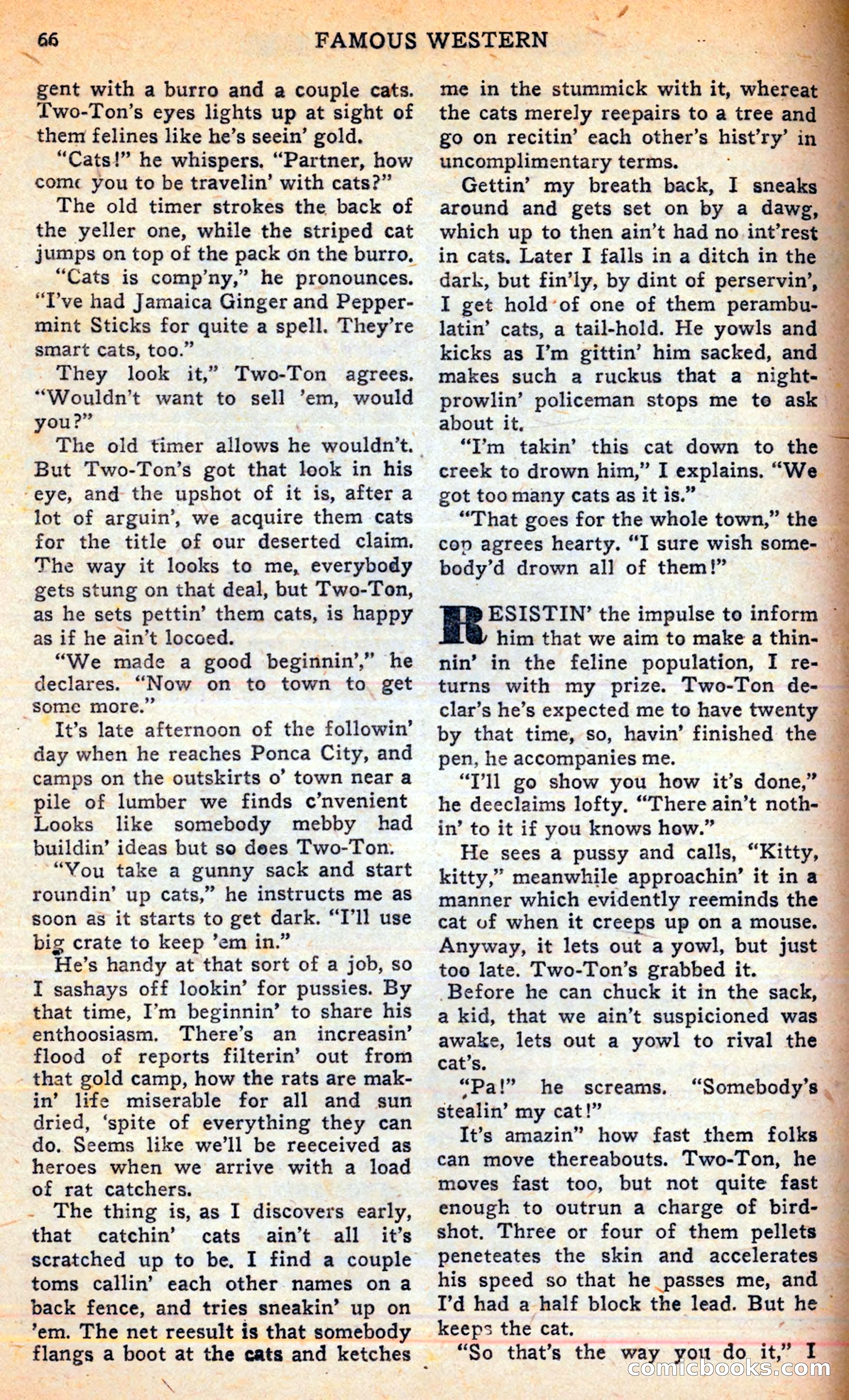Famous Western, June 1949 — page 66 of 100