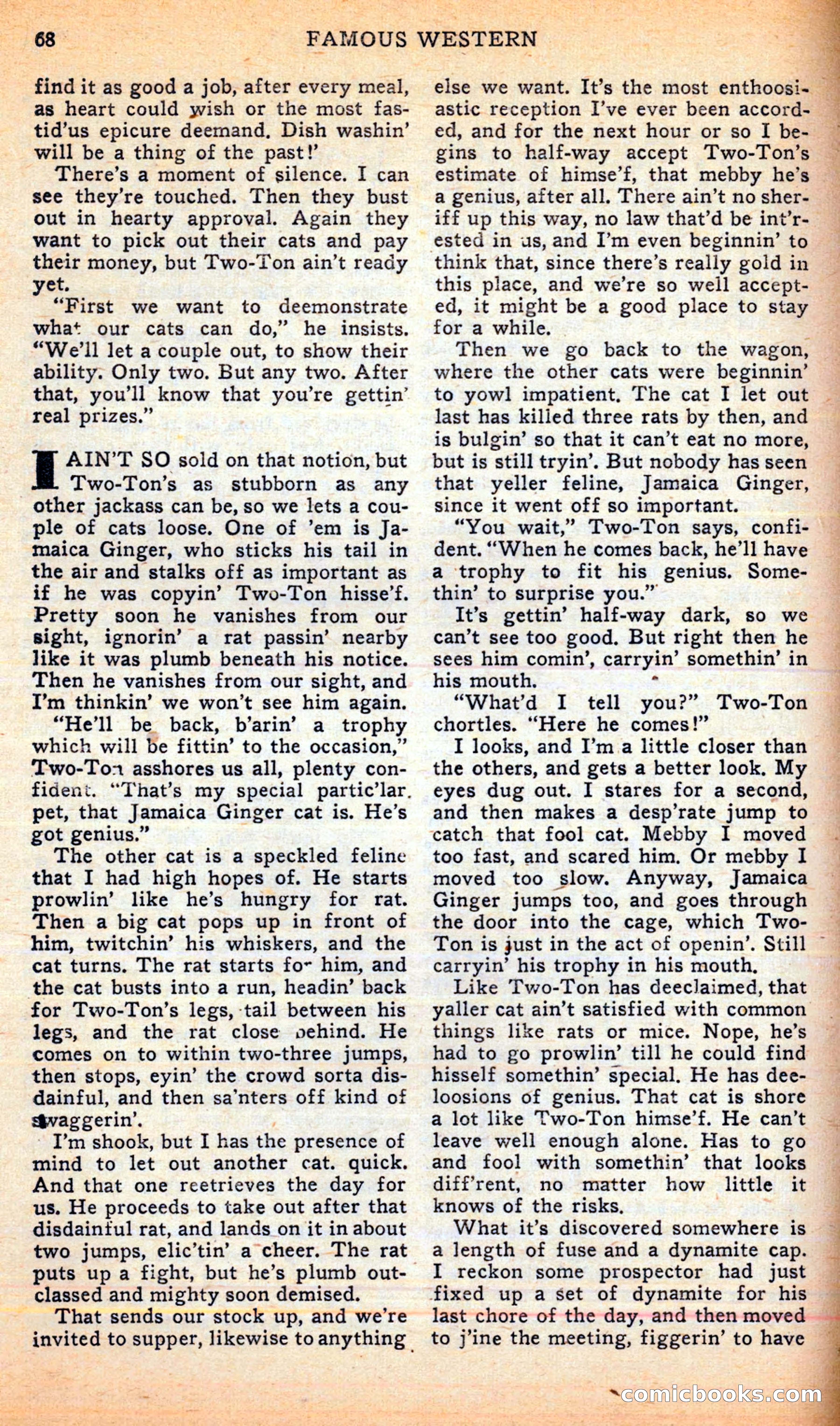 Famous Western, June 1949 — page 68 of 100
