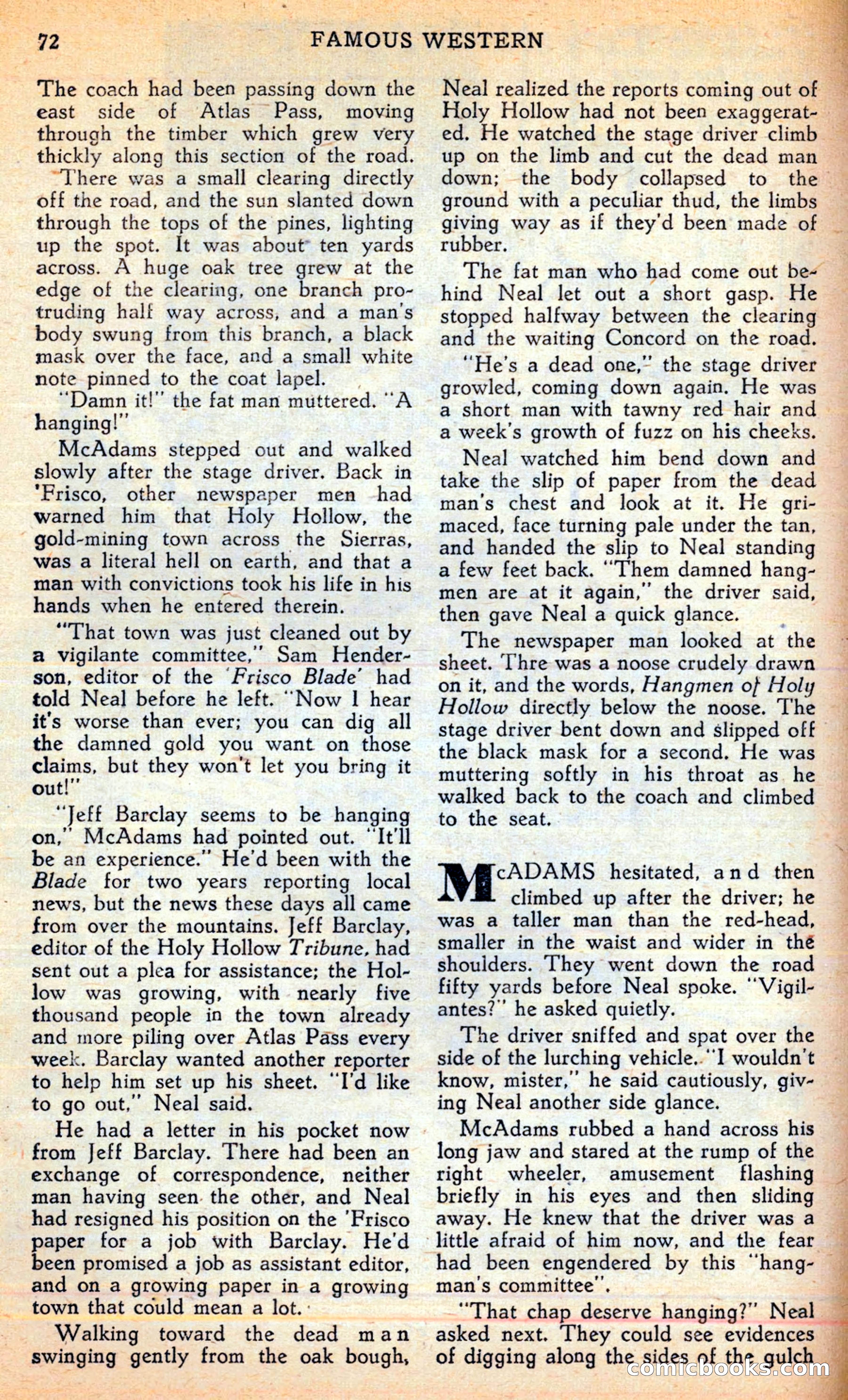 Famous Western, June 1949 — page 72 of 100