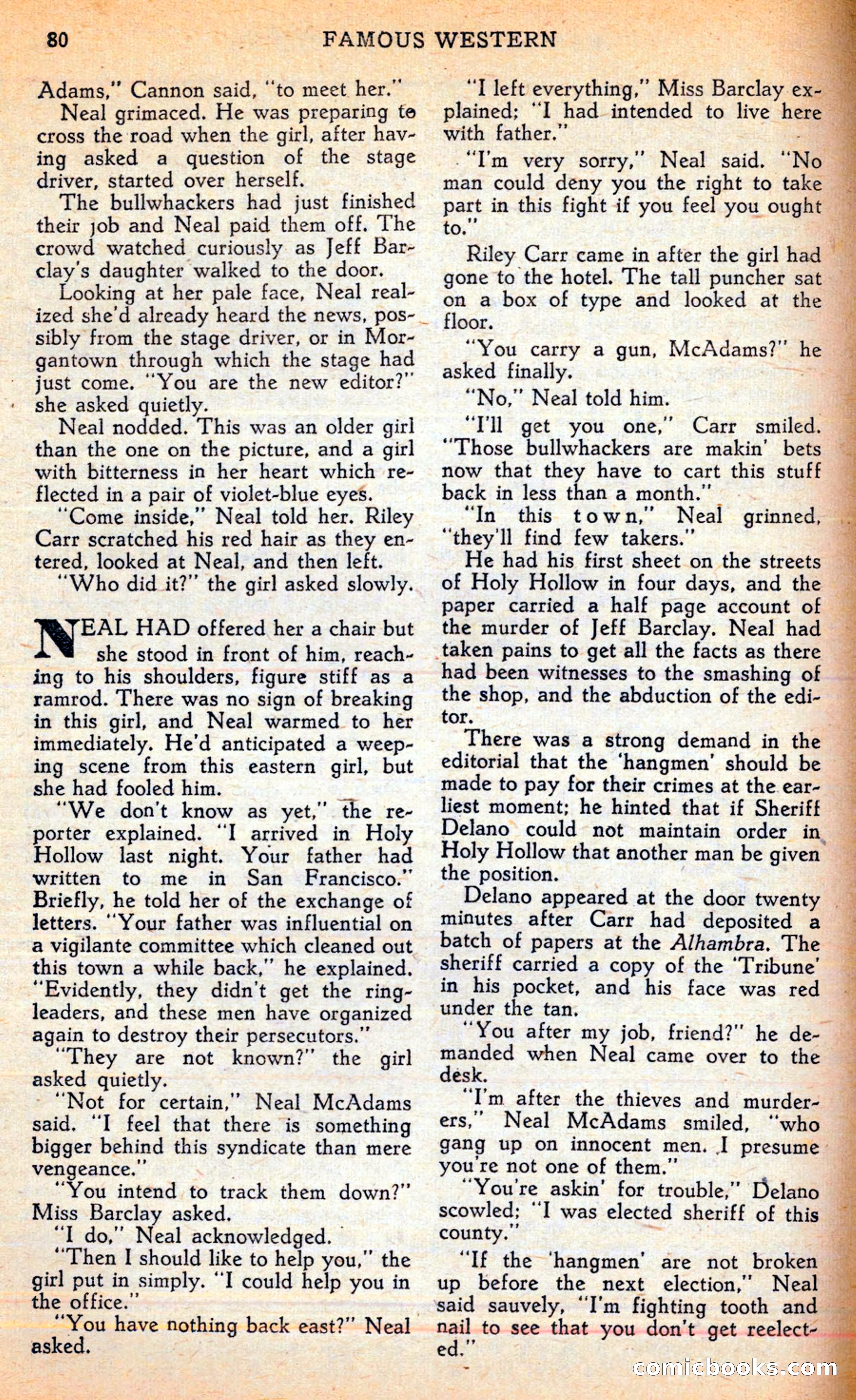 Famous Western, June 1949 — page 80 of 100