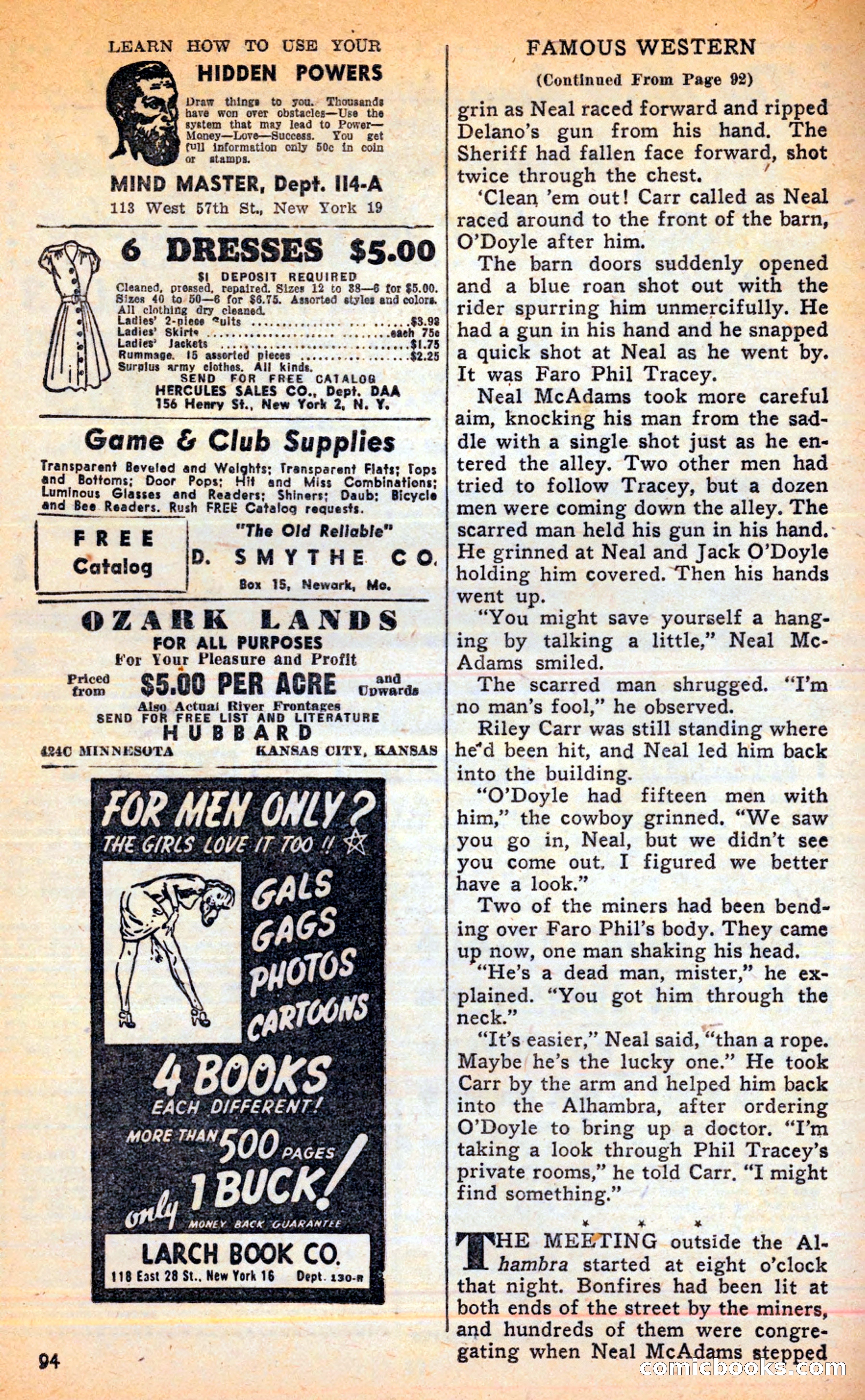 Famous Western, June 1949 — page 94 of 100