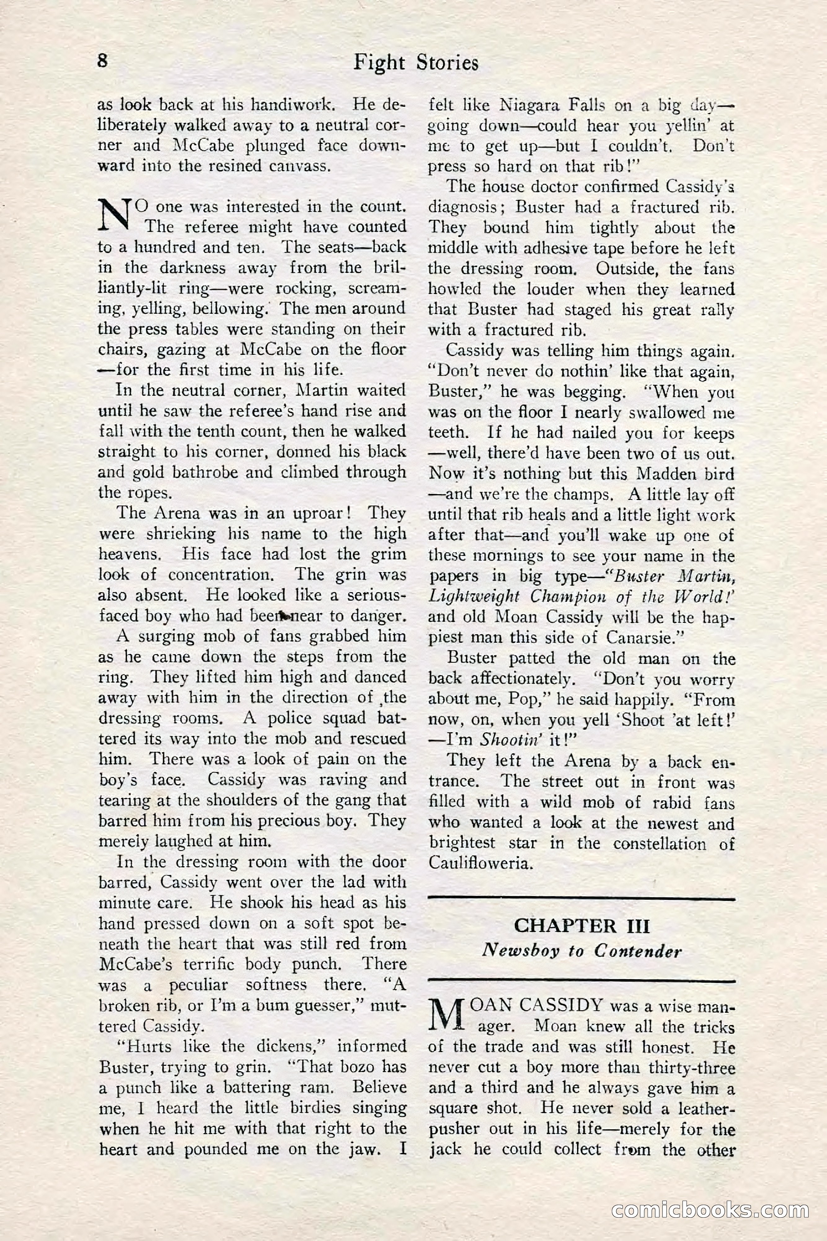 Fight Stories, June 1928 — page 10 of 132