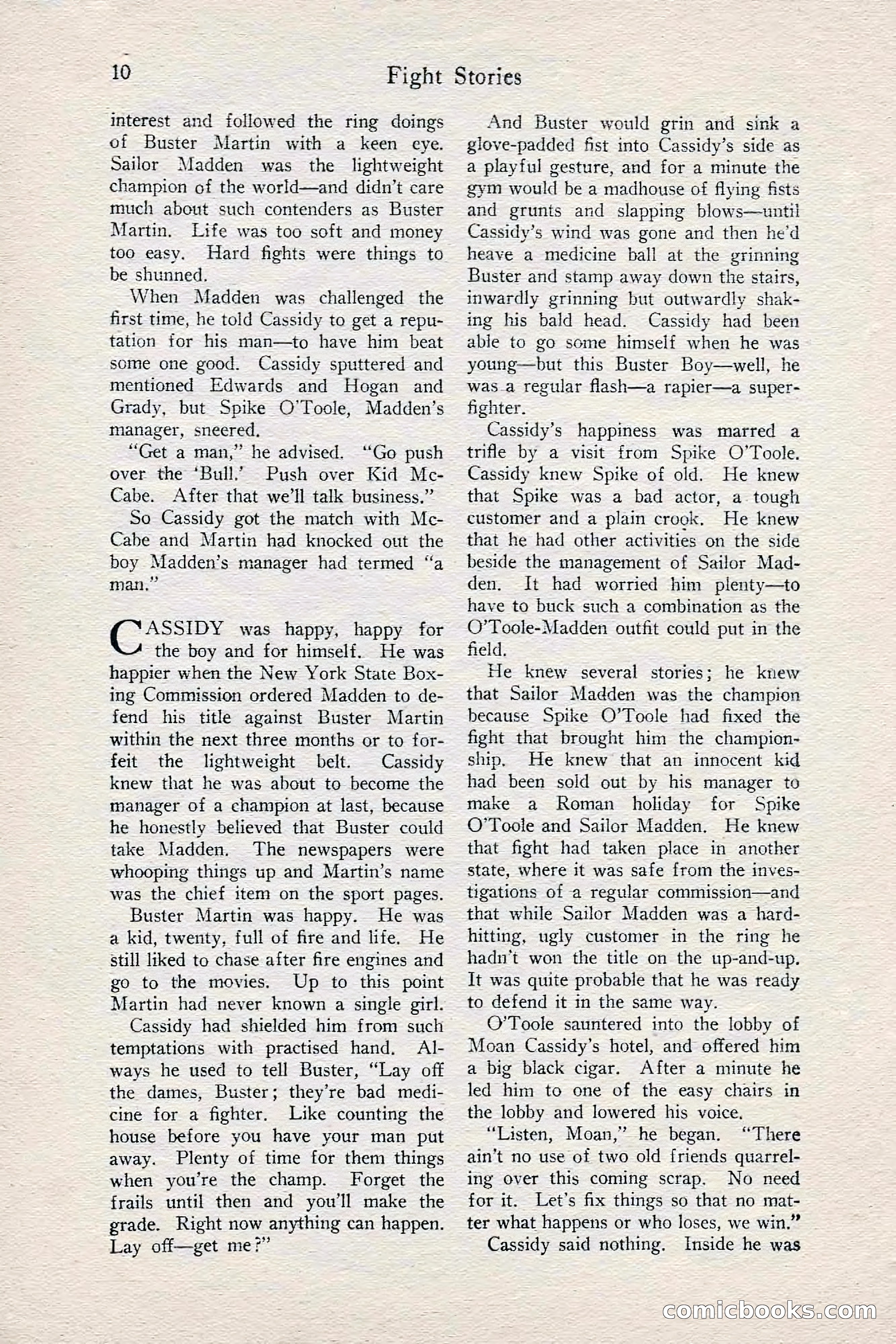 Fight Stories, June 1928 — page 12 of 132