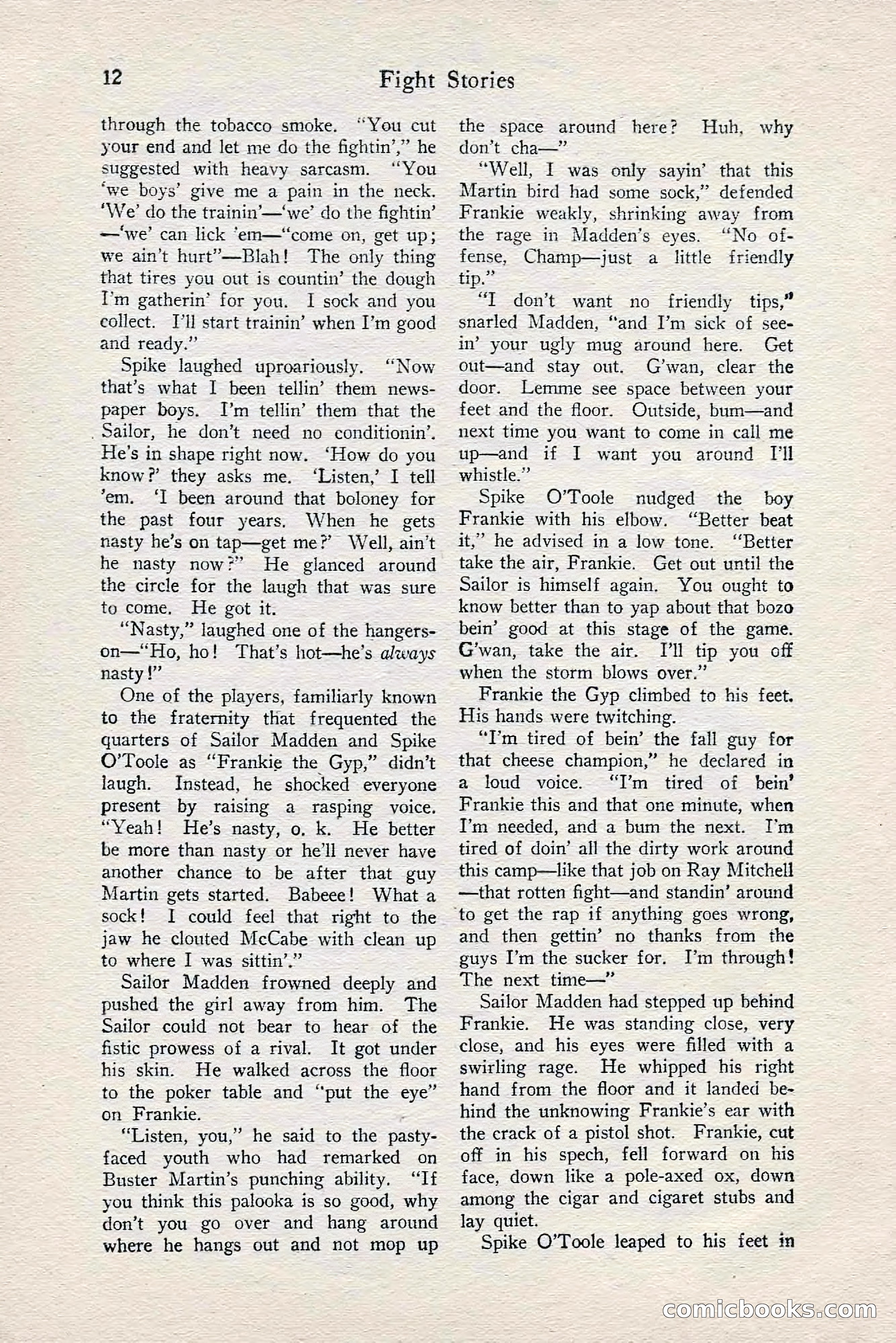Fight Stories, June 1928 — page 14 of 132