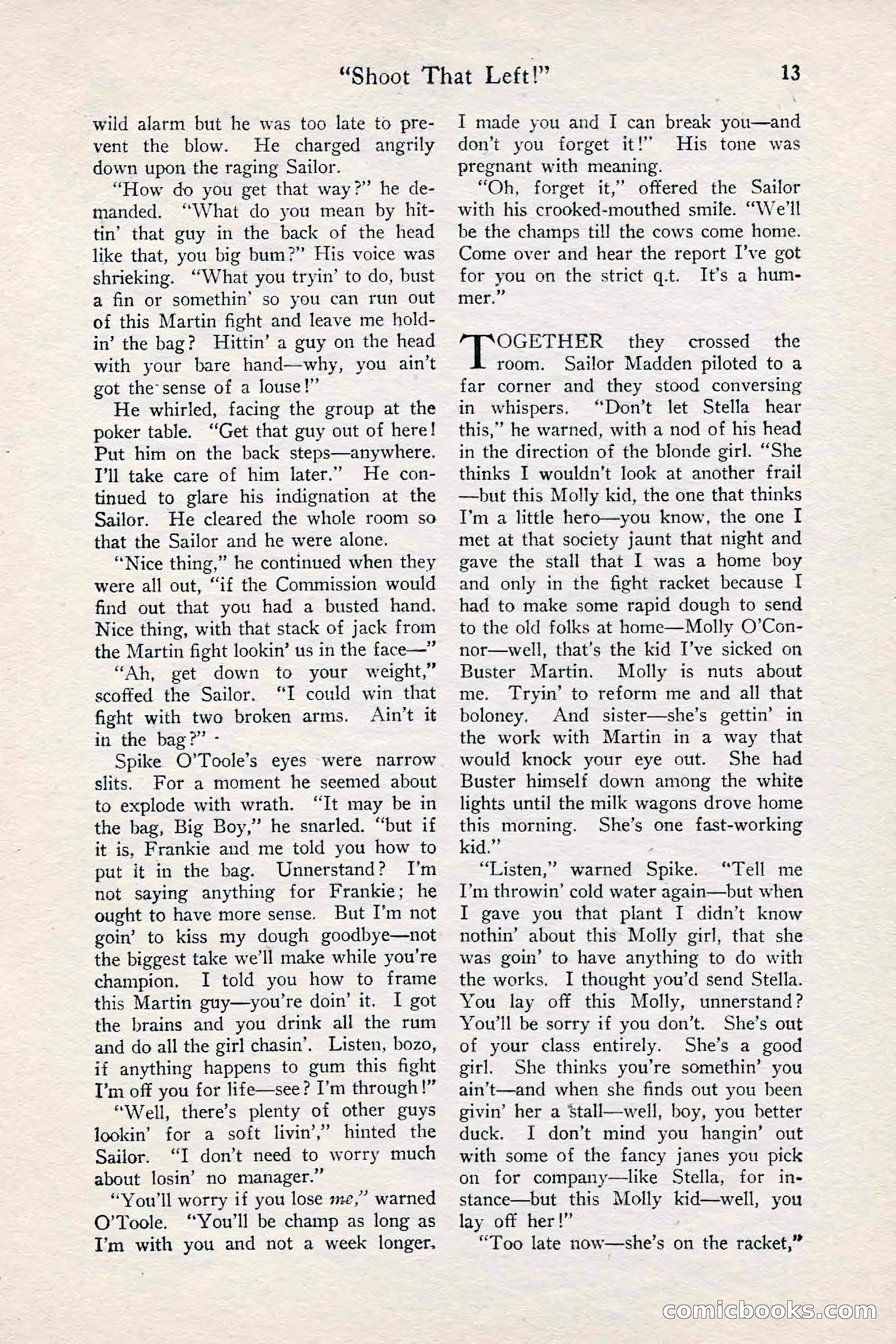Fight Stories, June 1928 — page 15 of 132