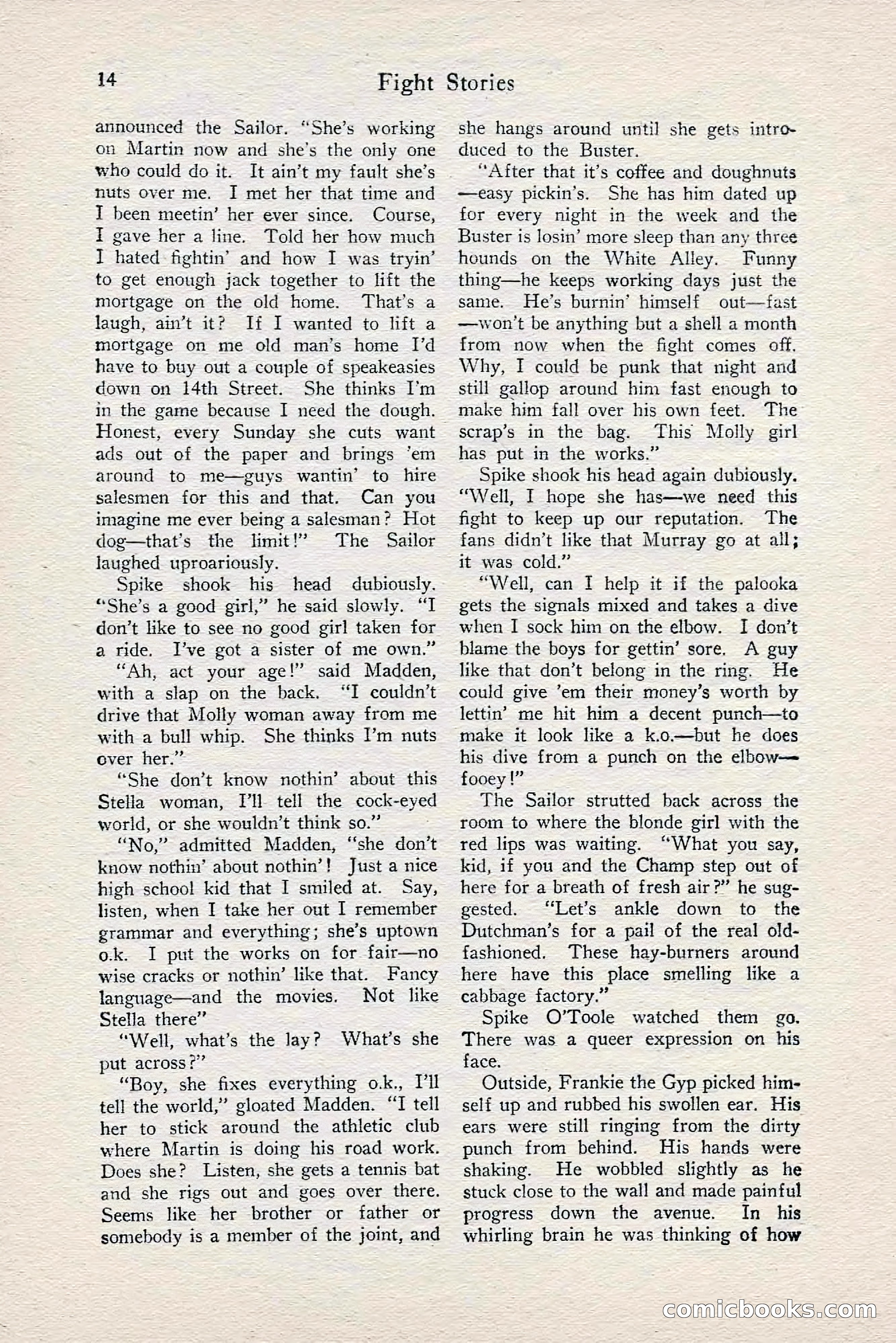 Fight Stories, June 1928 — page 16 of 132