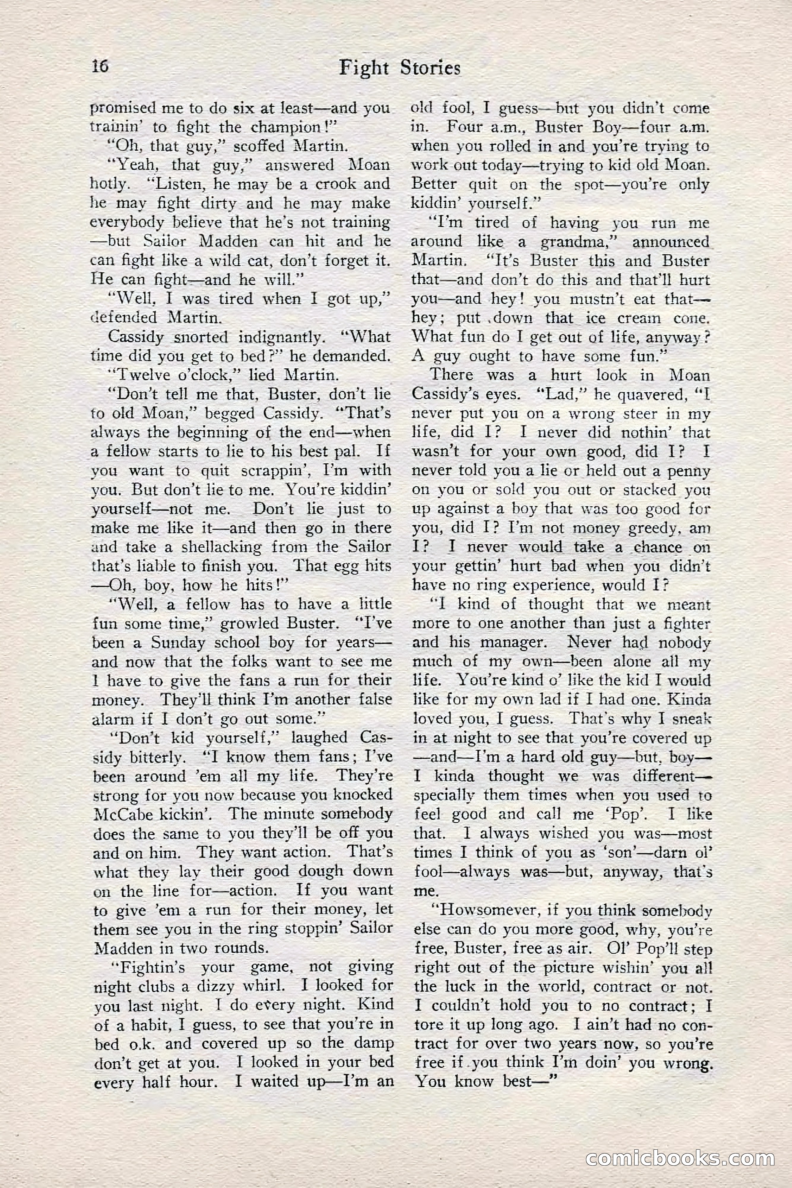 Fight Stories, June 1928 — page 18 of 132