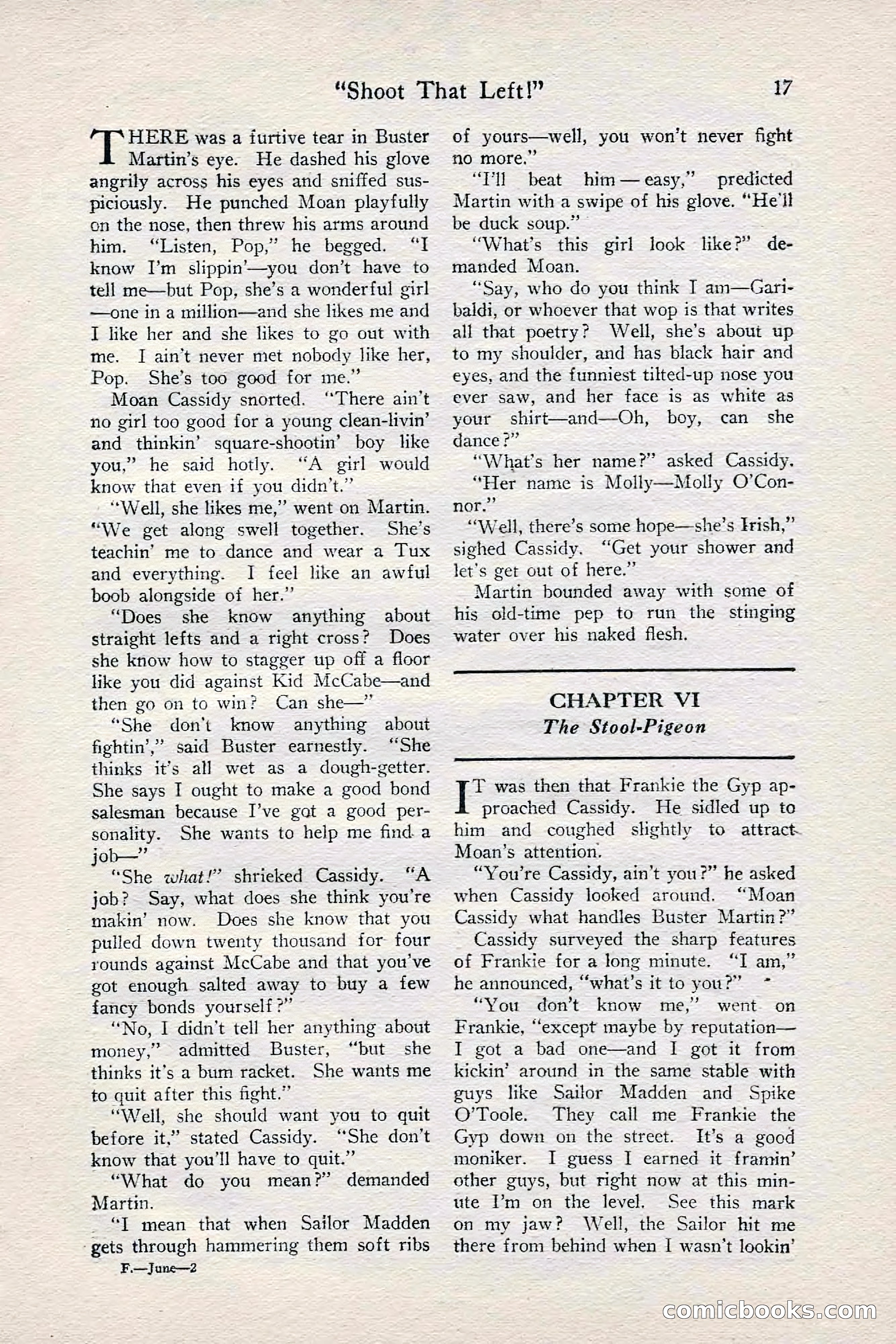 Fight Stories, June 1928 — page 19 of 132